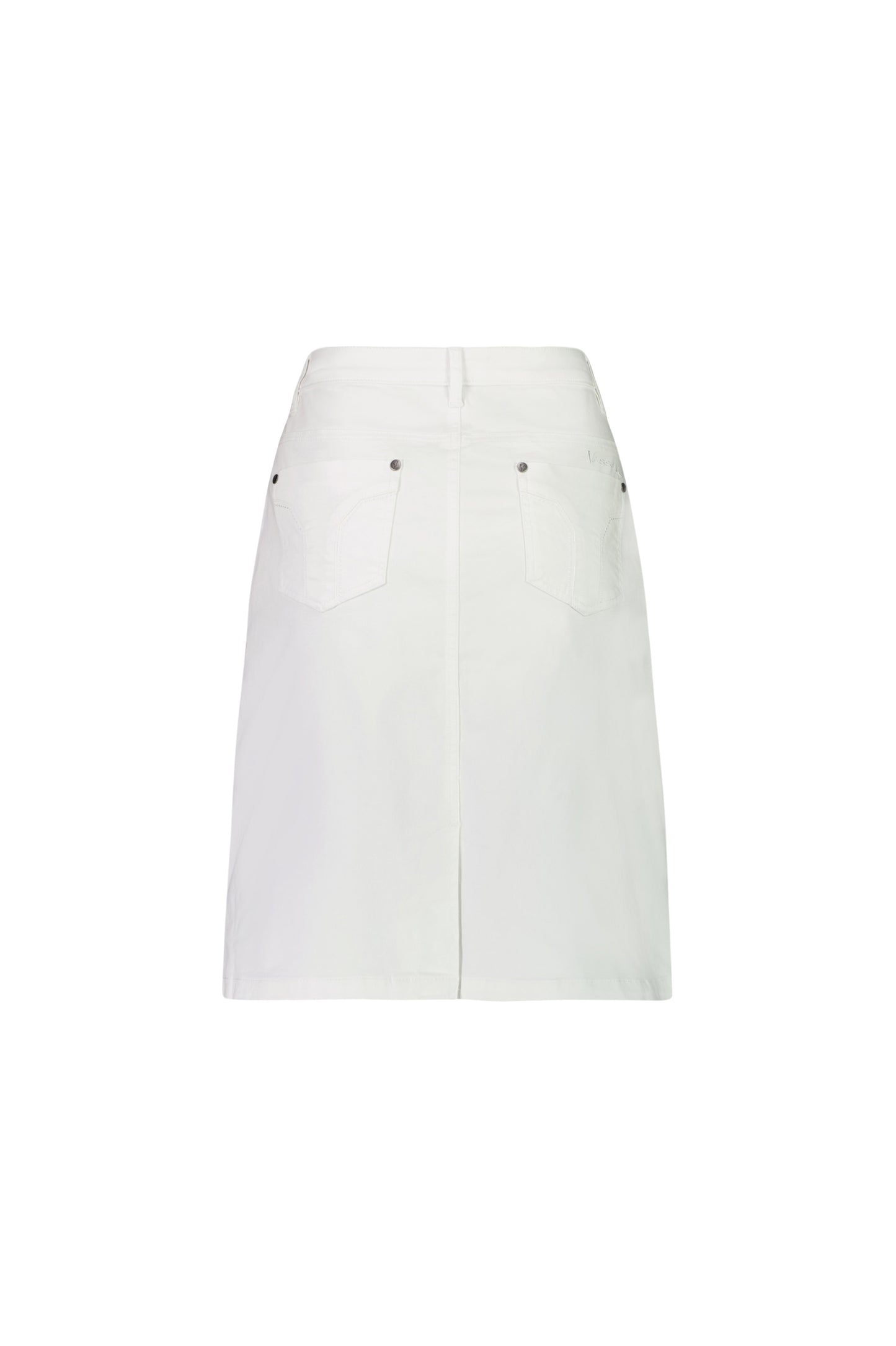 5751LW White - Plain Lightweight Skirt - Vassalli