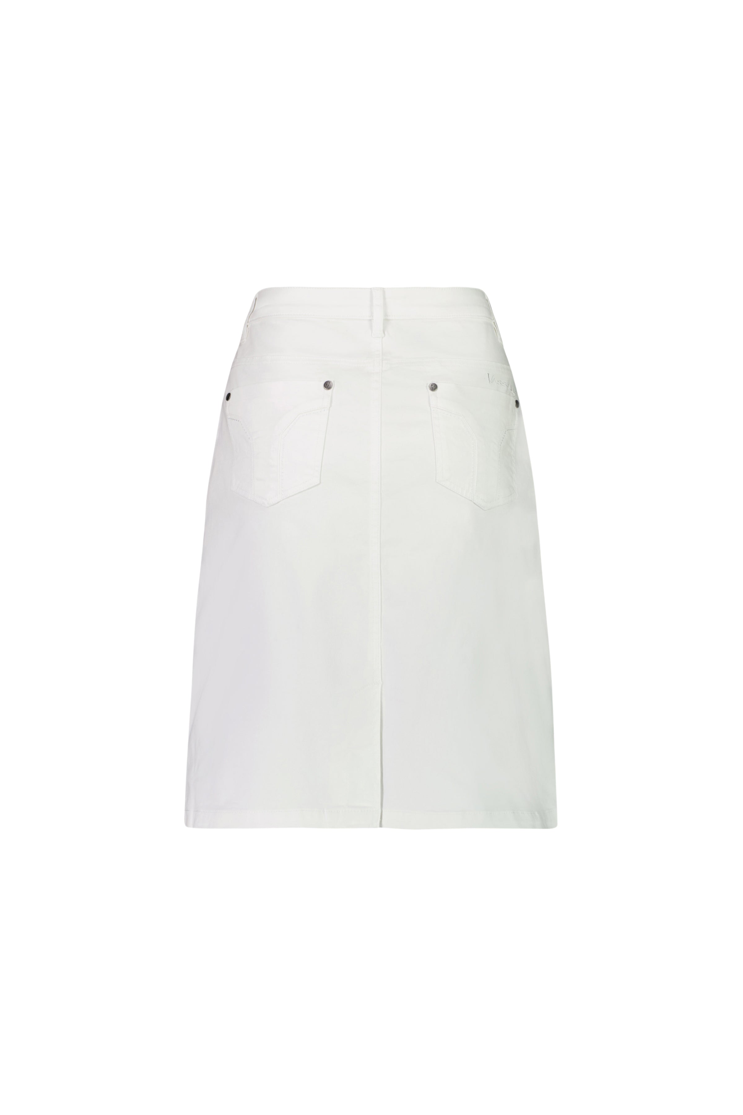5751LW White - Plain Lightweight Skirt - Vassalli