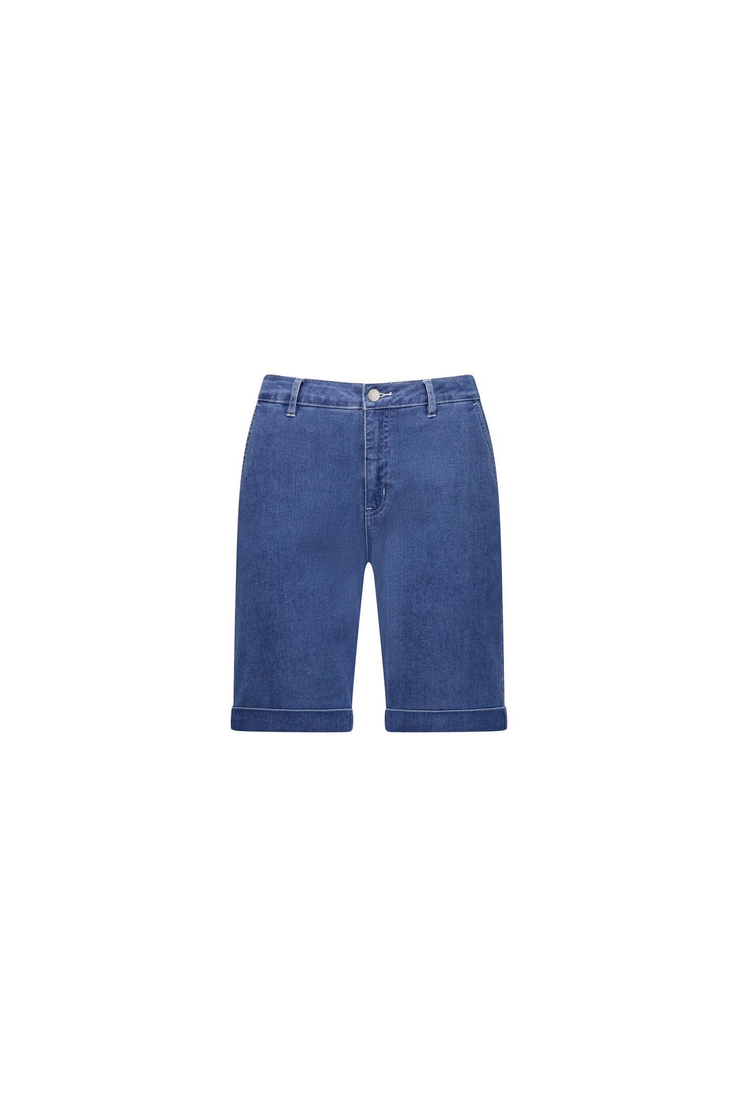 5775A Blue Hue - Slim Leg Above Knee Short - Vassalli