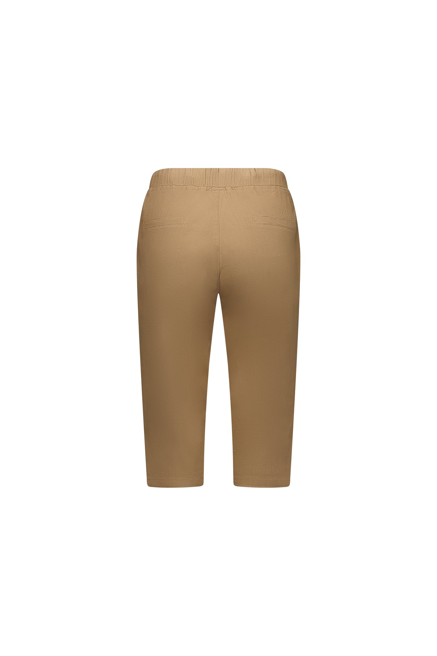 5789 Caramel - Below Knee Slim Leg Elastic Waist Pant - Vassalli