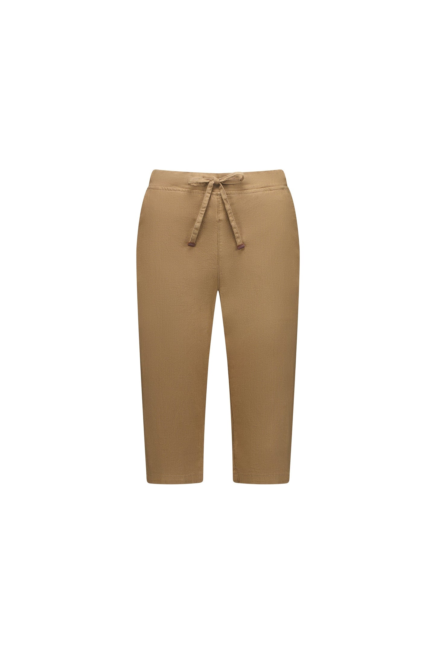 5789 Caramel - Below Knee Slim Leg Elastic Waist Pant - Vassalli