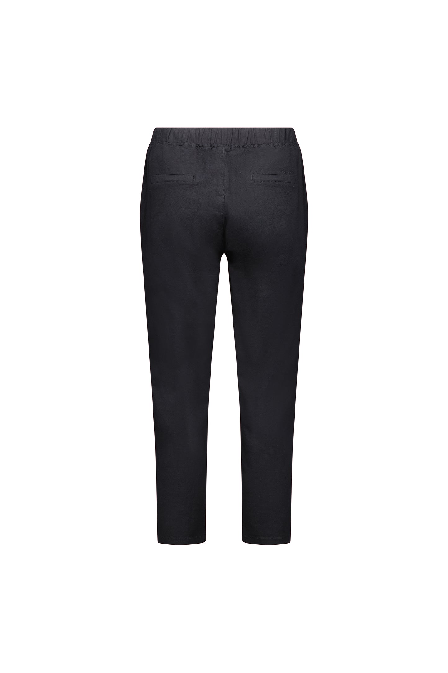 5790 Black - 7/8 Length Skinny Leg Elastic Waist Pant - Vassalli