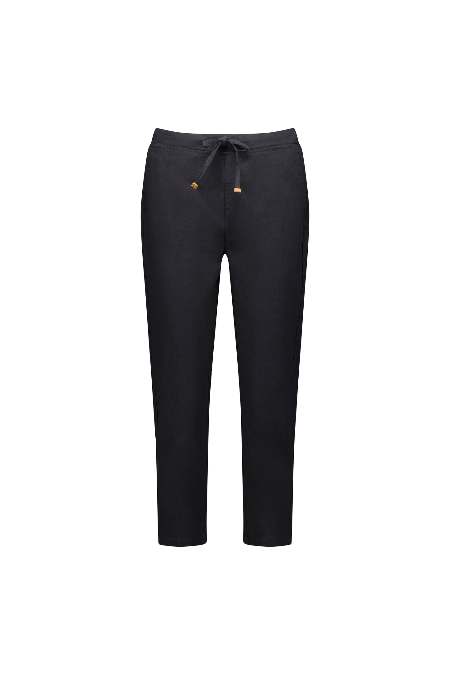 5790 Black - 7/8 Length Skinny Leg Elastic Waist Pant - Vassalli