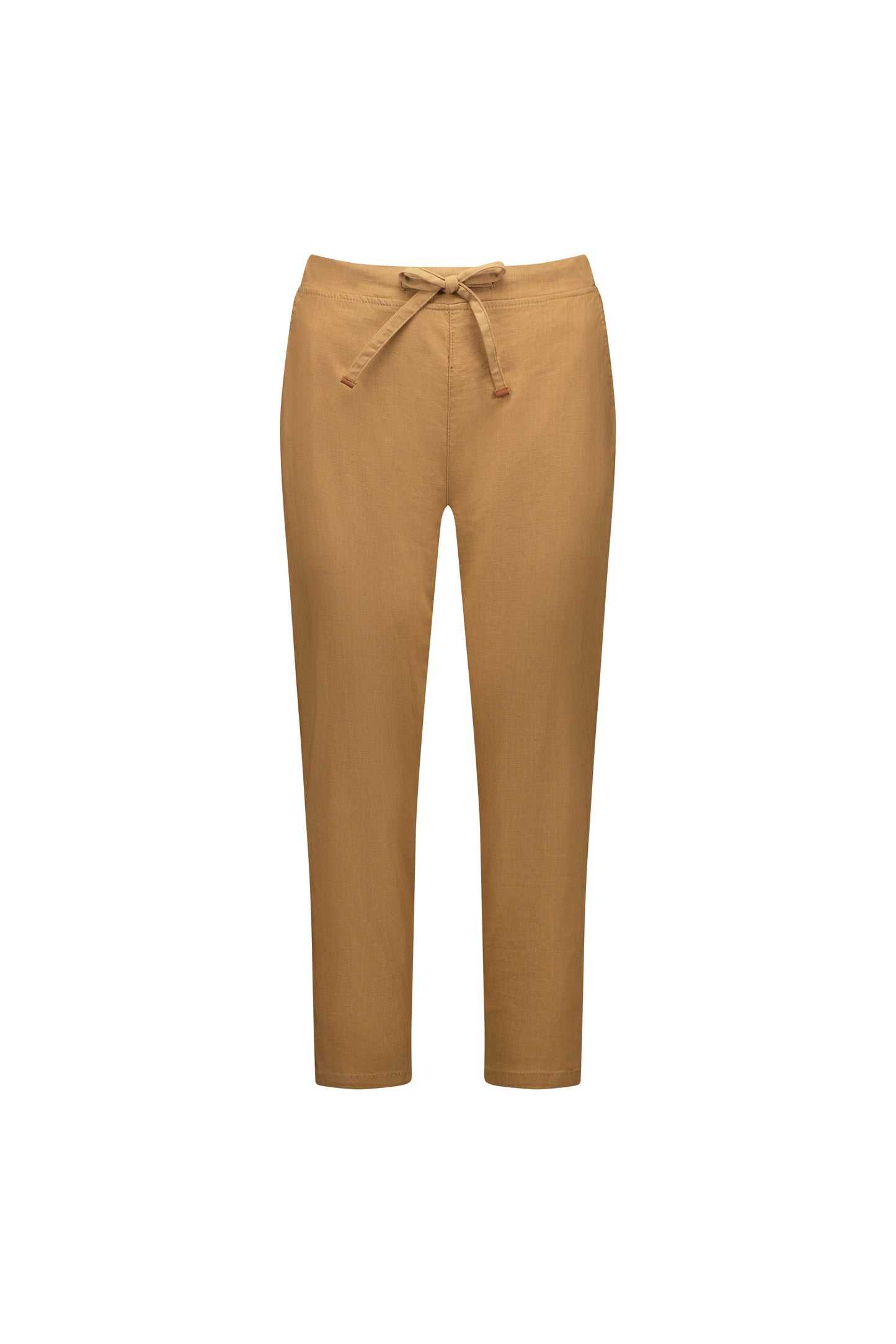 5790 Caramel - 7/8 Length Skinny Leg Elastic Waist Pant