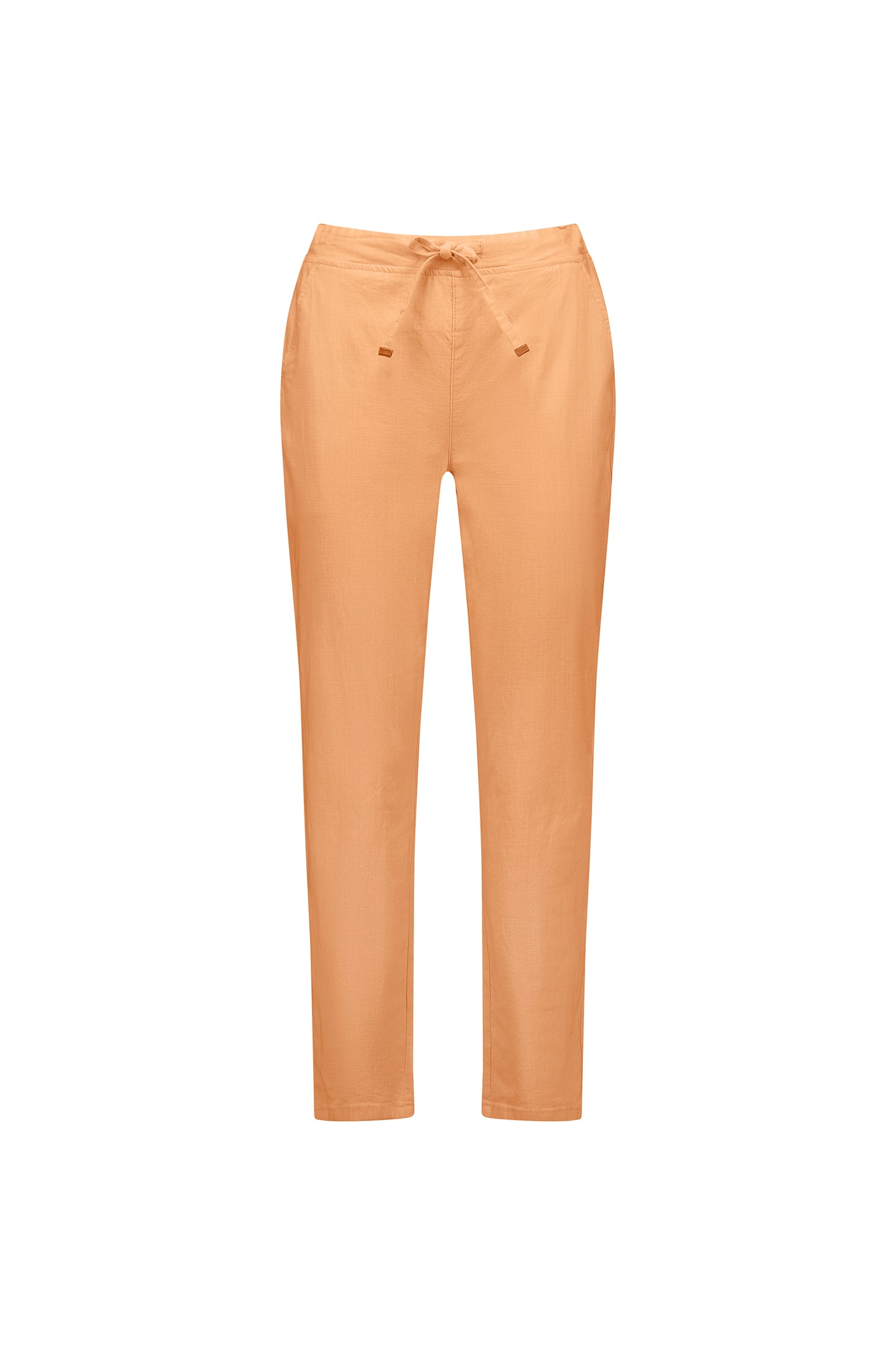 5791 Rockmelon - Ankle Grazer Slim Leg Elastic Waist Pant