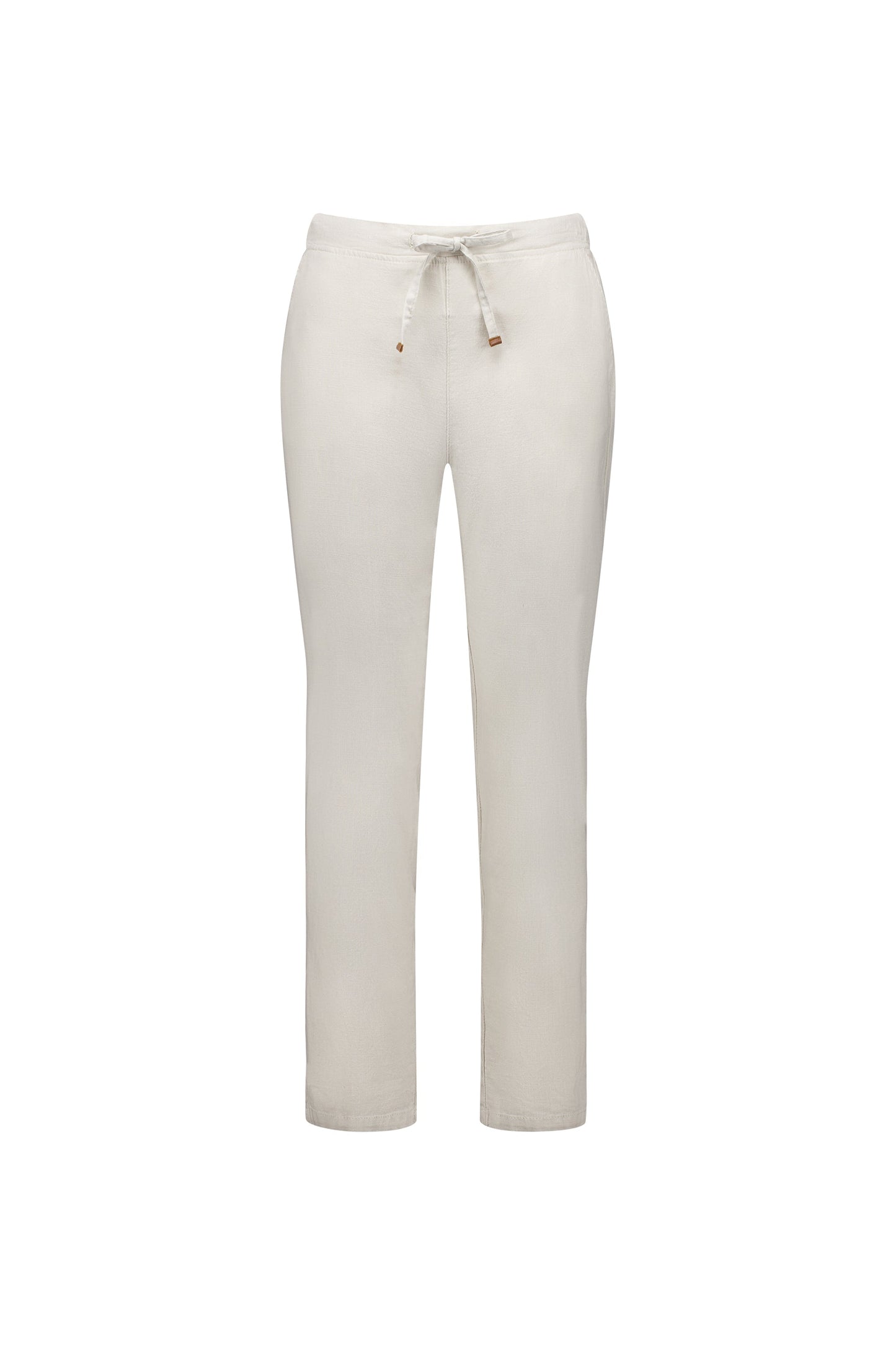 5791 Stone - Ankle Grazer Slim Leg Elastic Waist Pant - Vassalli