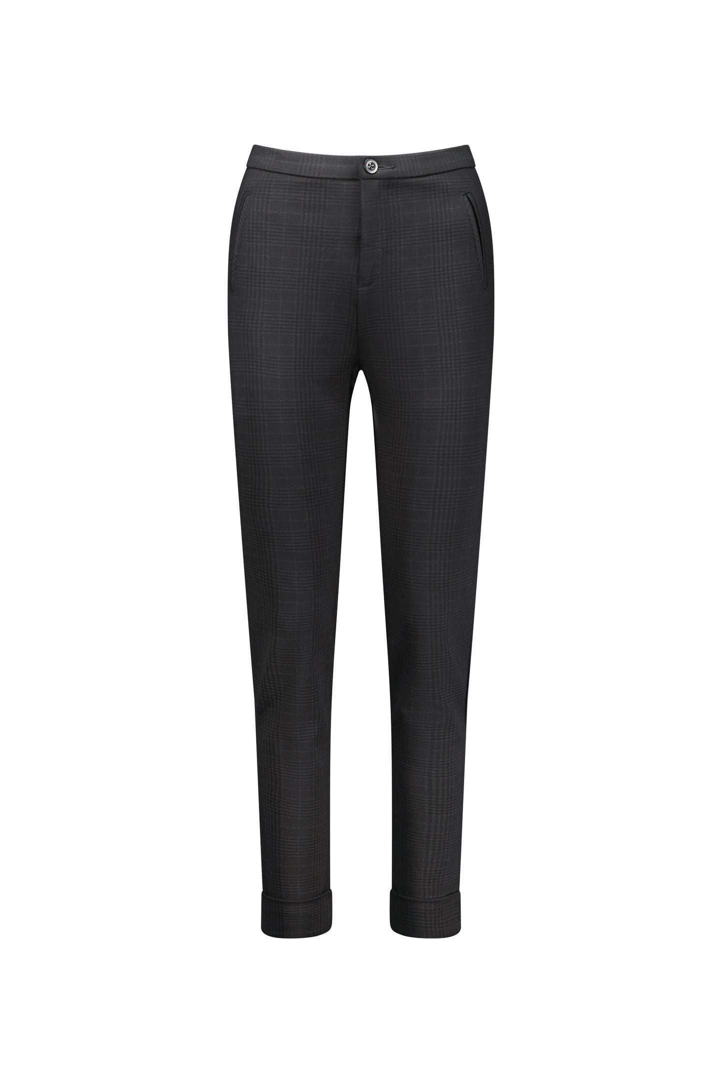 5894 Albert - Skinny Leg Full Length Printed Ponti Pant with Cuff