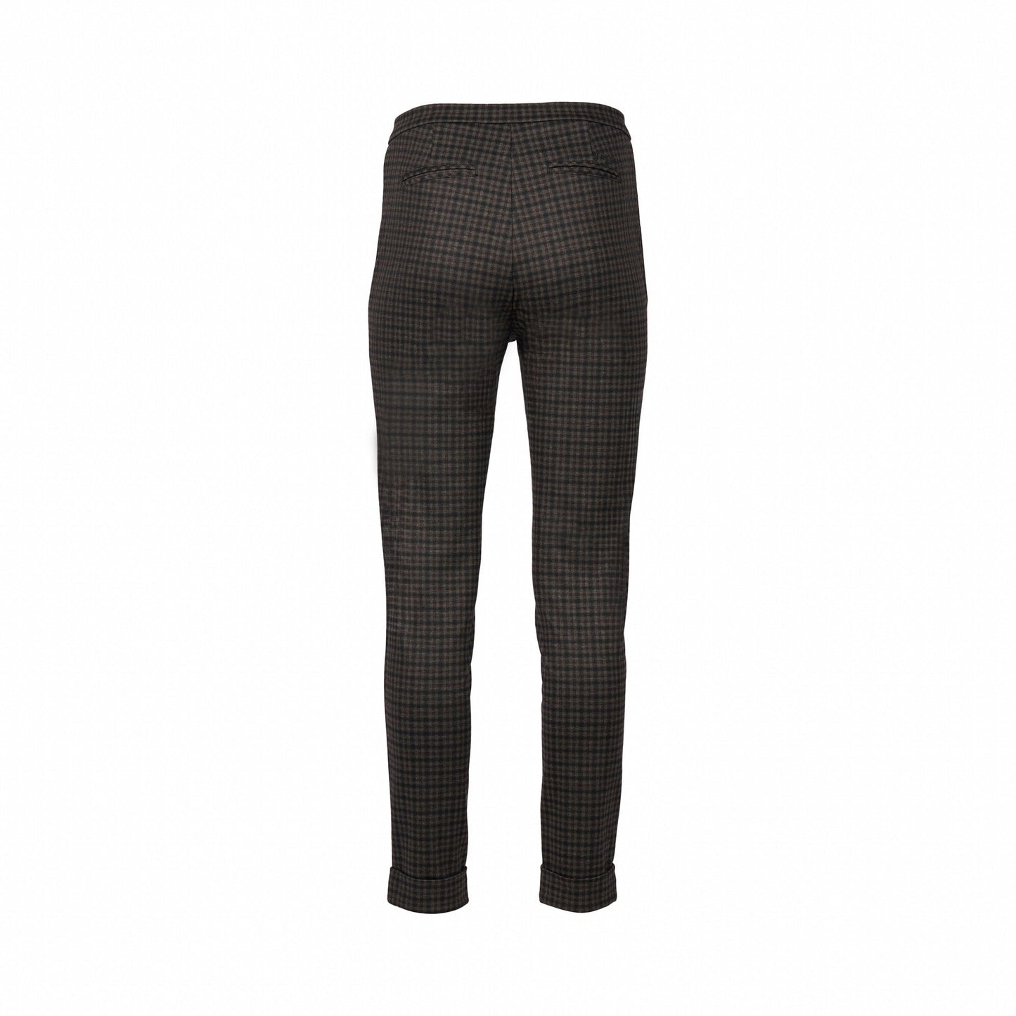 5894 Vincent - Skinny Leg Full Length Printed Ponti Pant with Cuff - Vassalli