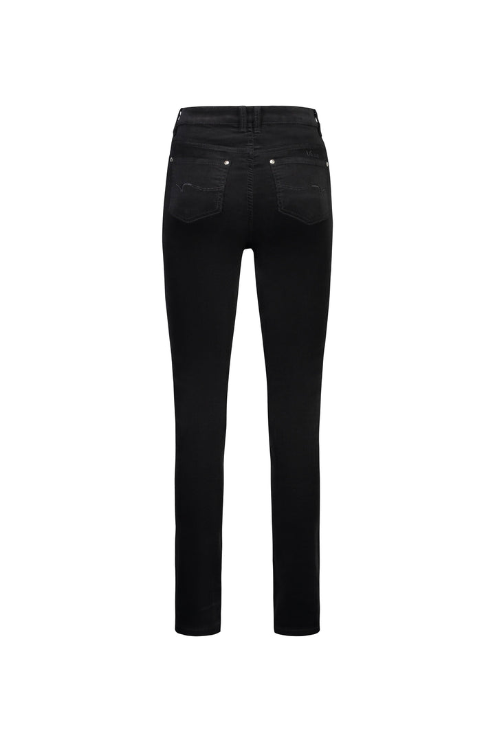 5910M Black - Narrow Leg Full Length Pinwale Cord Pant with Fly - Vassalli