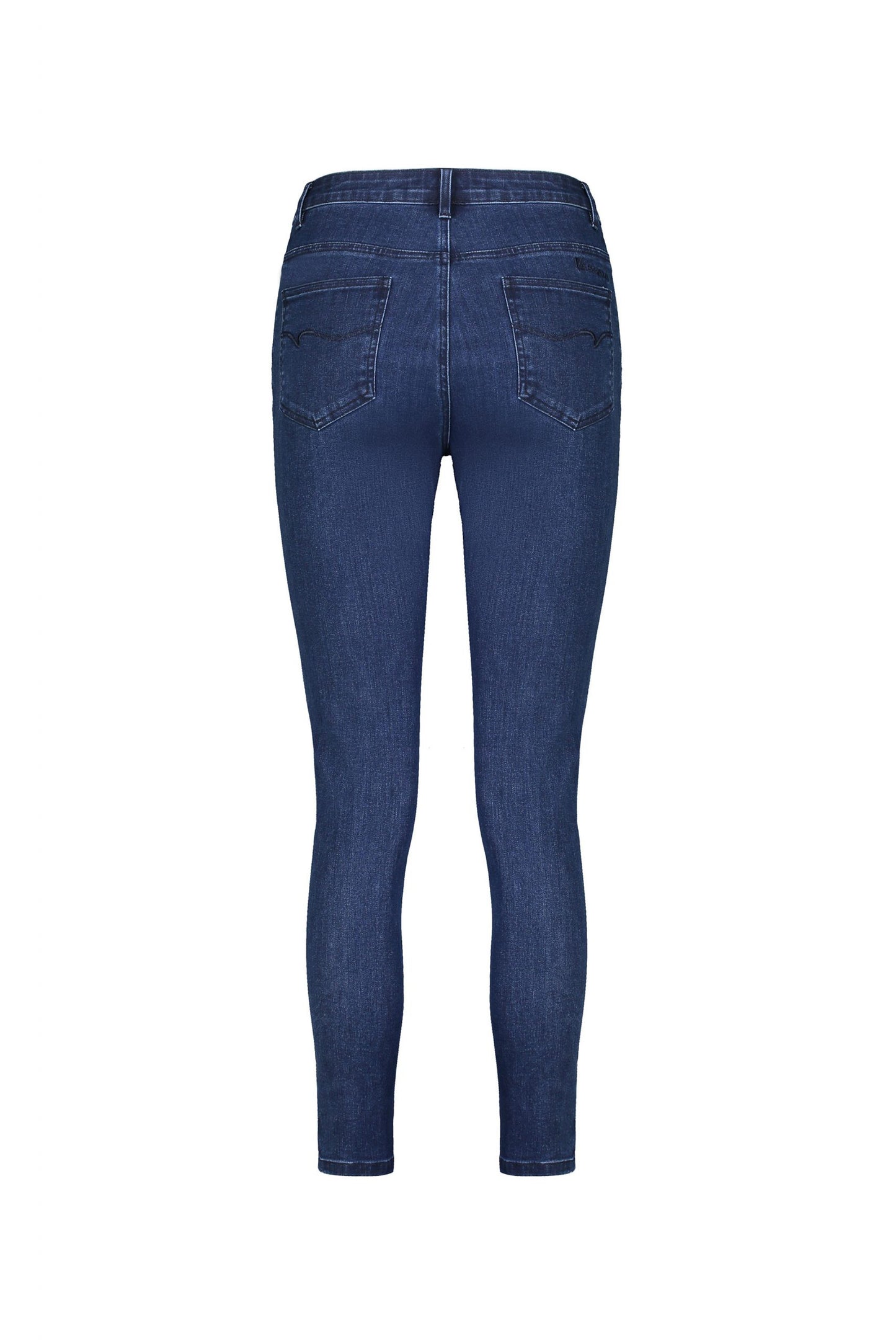 5950 Ink Denim - Skinny Leg Ankle Grazer Jean with Cuff Button Detail - Vassalli