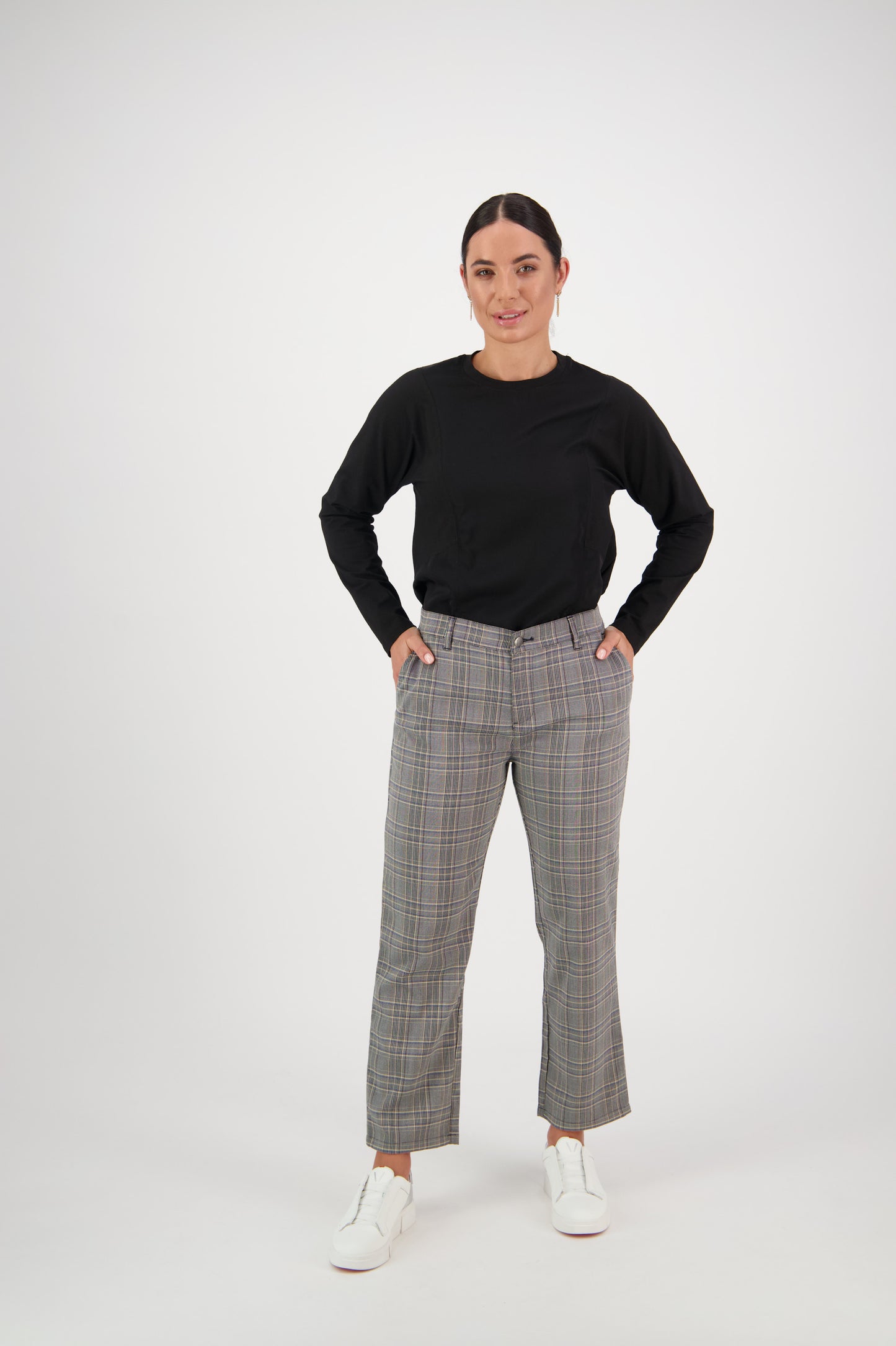 5963AK Kent - Slim Leg 7/8 Length Pant with Elastic Back Waistband - Vassalli
