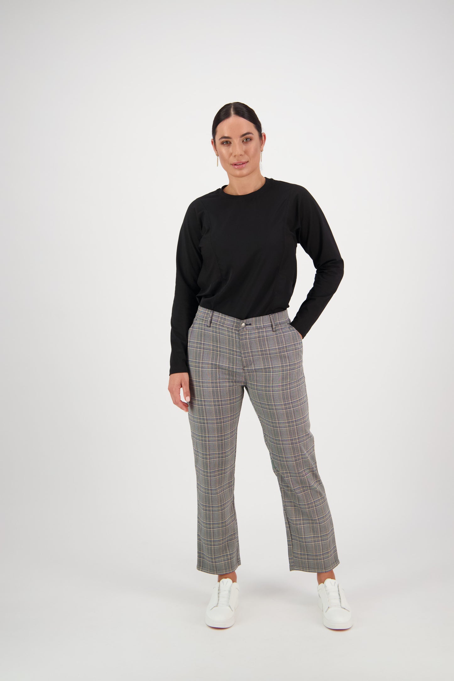 5963AK Kent - Slim Leg 7/8 Length Pant with Elastic Back Waistband - Vassalli