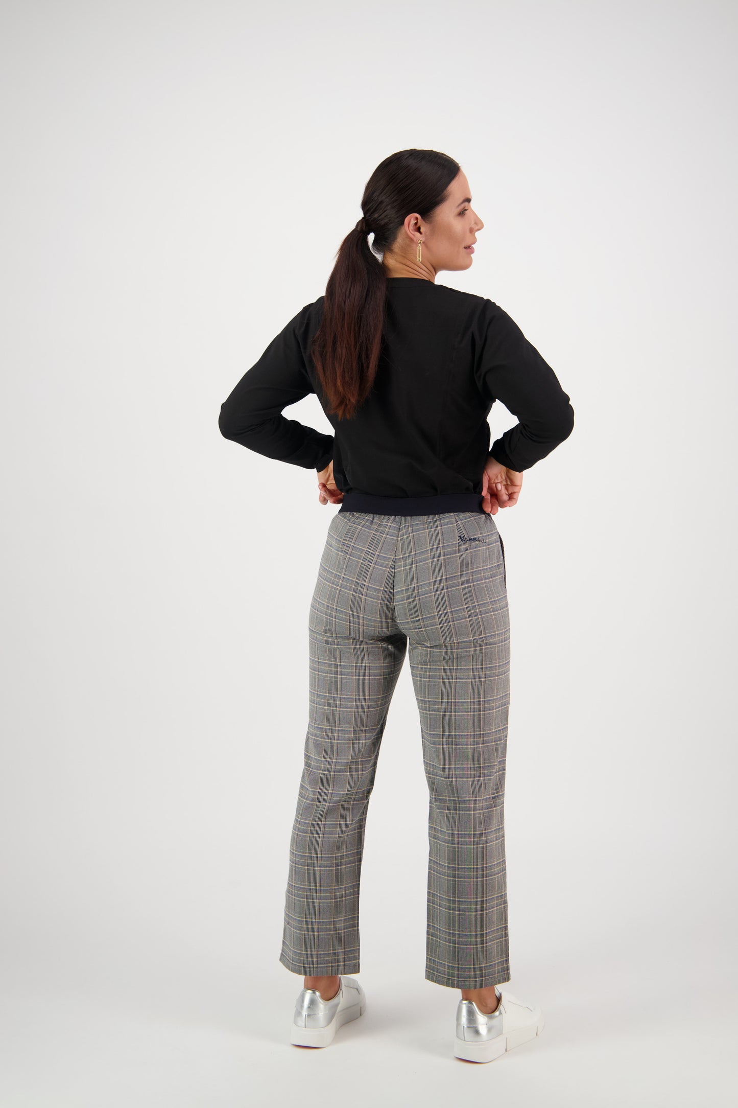 5963AK Kent - Slim Leg 7/8 Length Pant with Elastic Back Waistband - Vassalli
