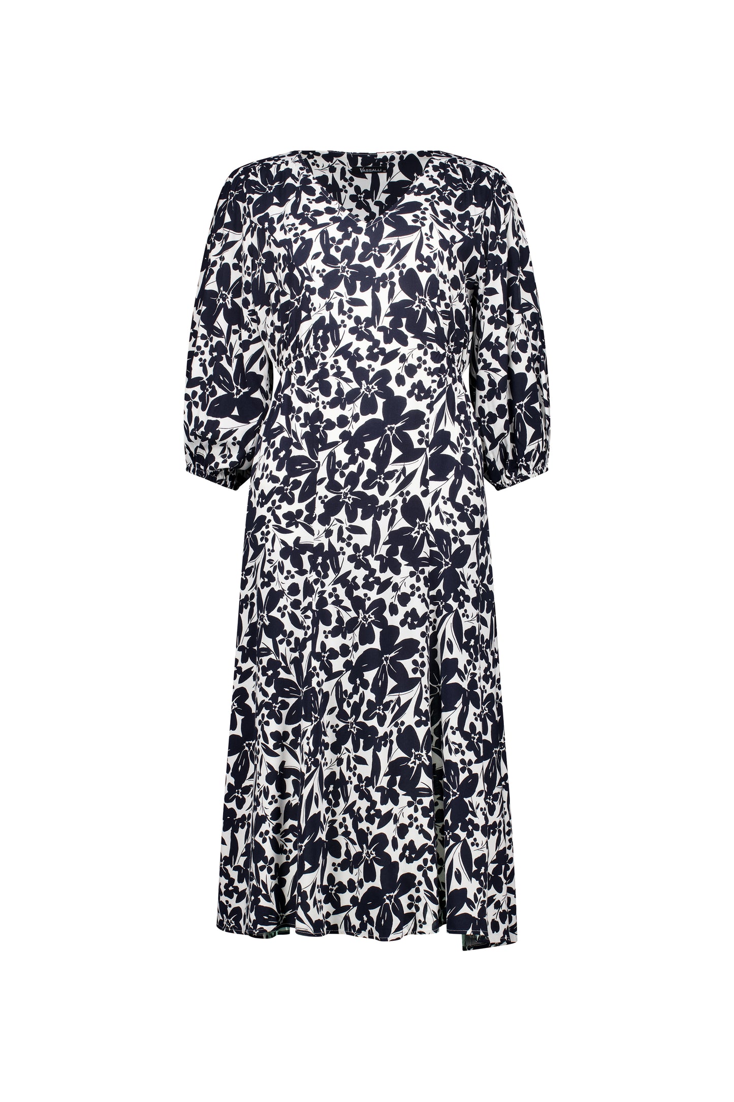 6105 Coco - V Neck Dress with Elbow Length Sleeve - Vassalli