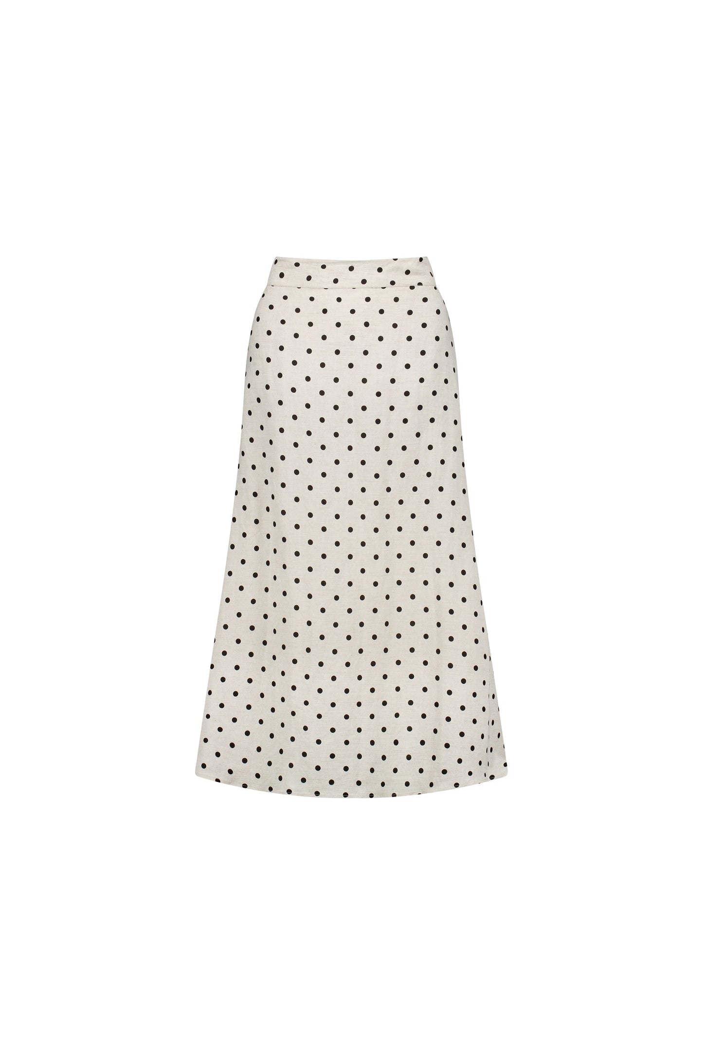 7057 Natural Spot - Pull-On Long Skirt with Elastic Back Waistband - Vassalli