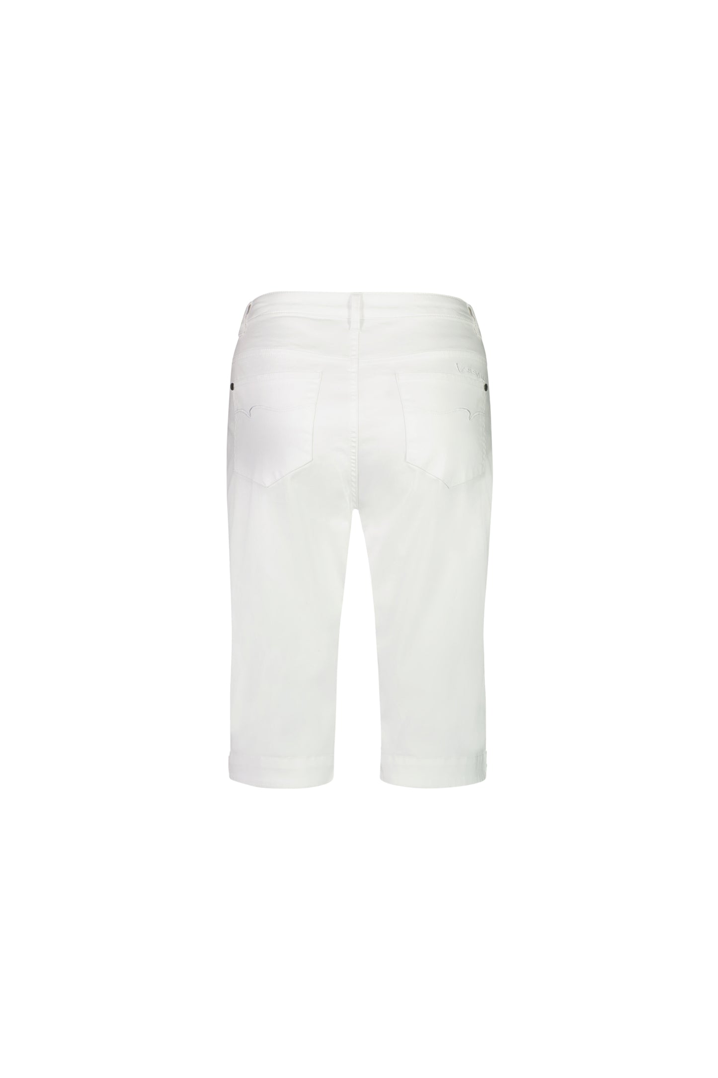 H1001P White - Poplin Straight Leg Short - Vassalli