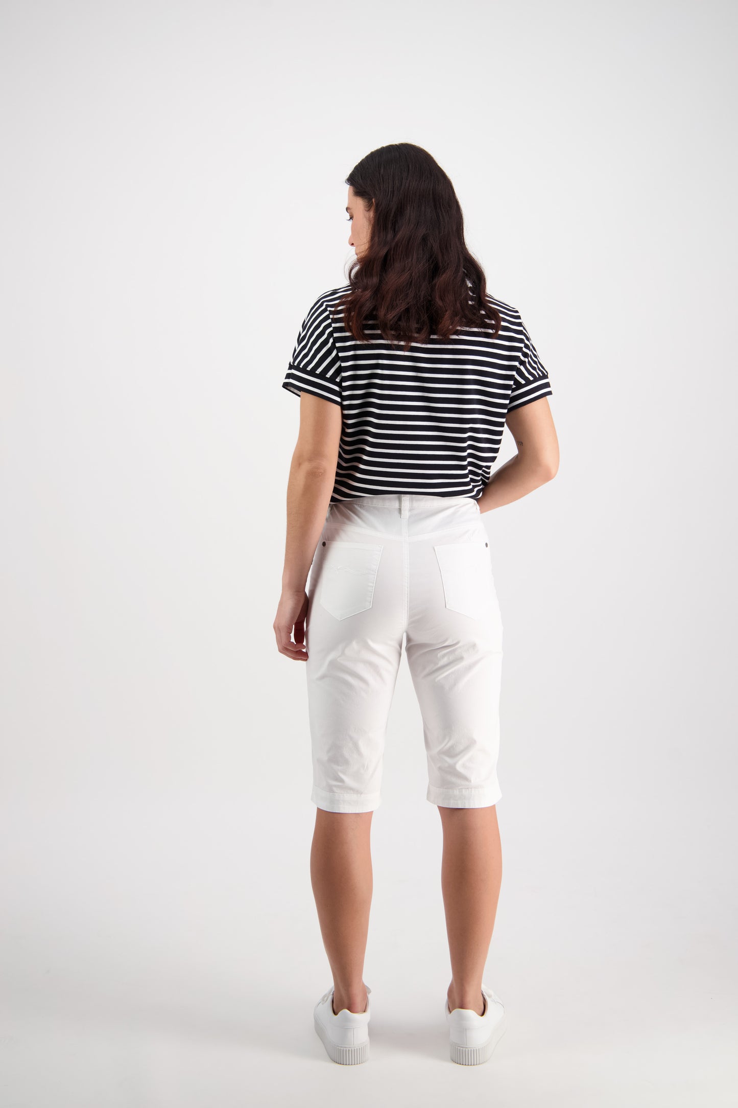 H1001P White - Poplin Straight Leg Short - Vassalli