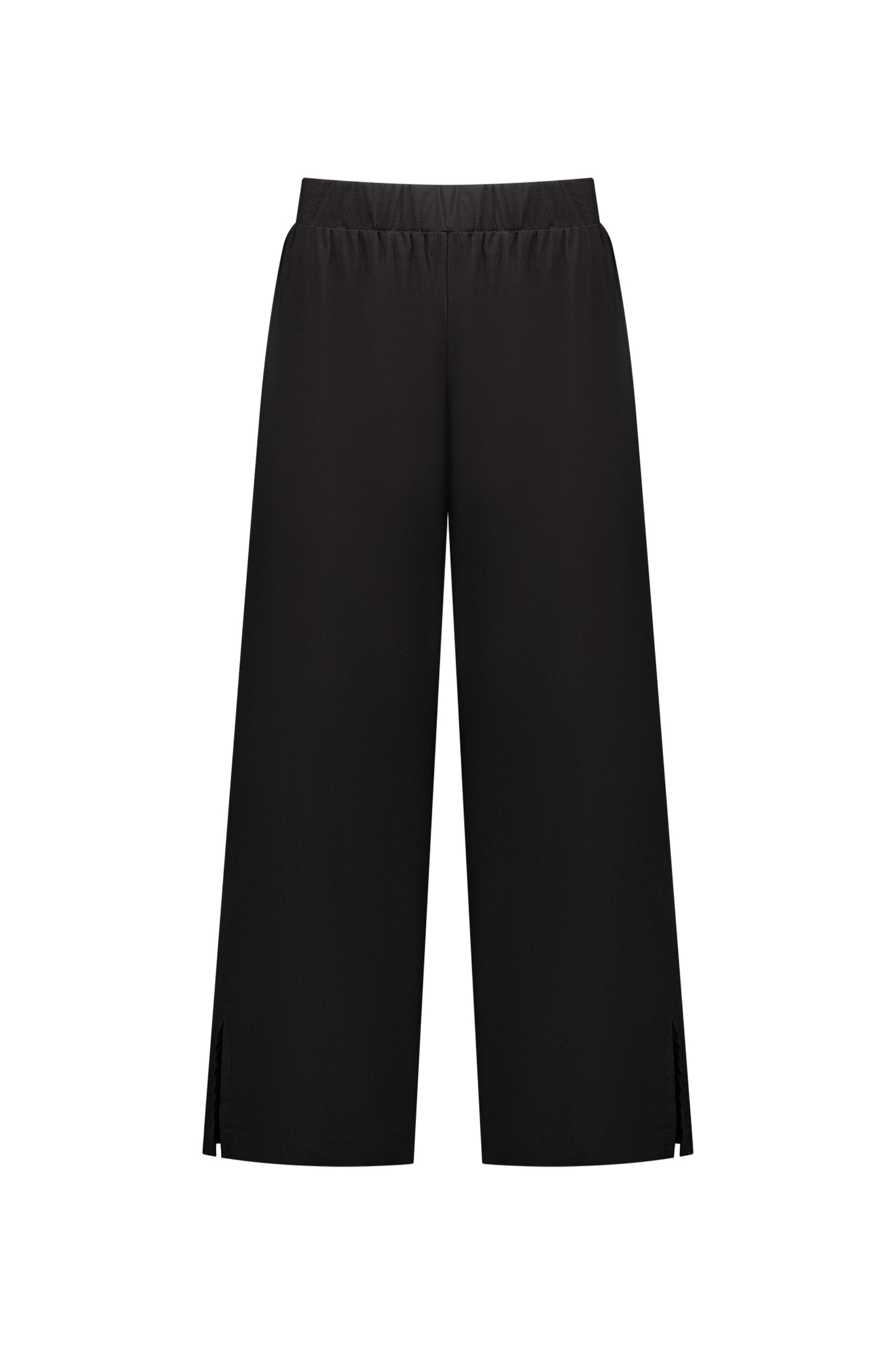 P6426 Black - Paris Wide Leg Crop - Vassalli