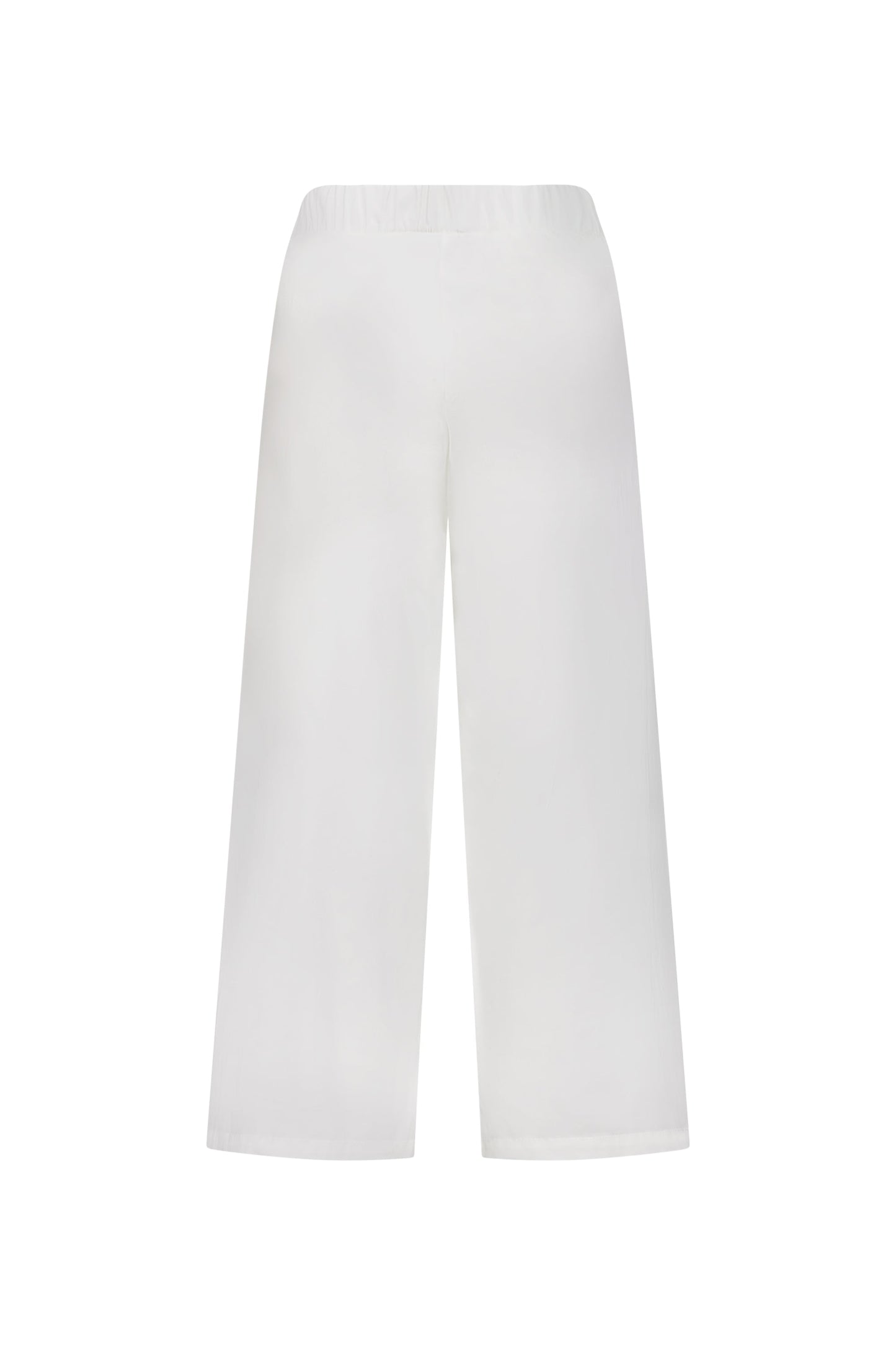 P6426 White - Paris Wide Leg Crop