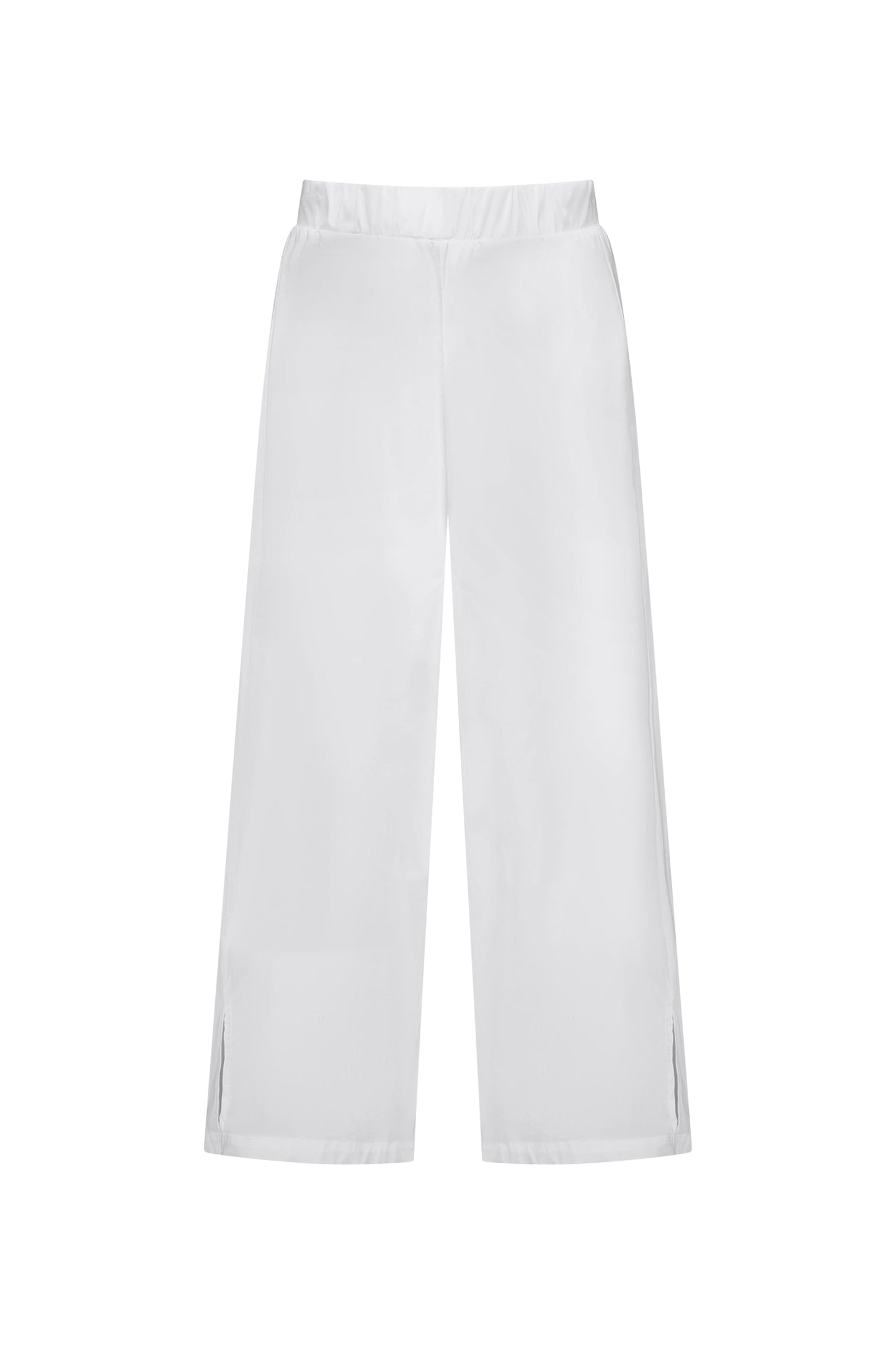 P6426 White - Paris Wide Leg Crop