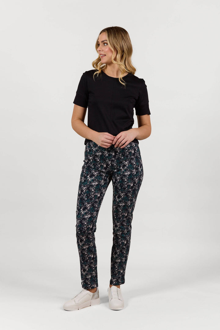 S234 Aspen - Slim Leg Full Length Printed Pull-On - Vassalli