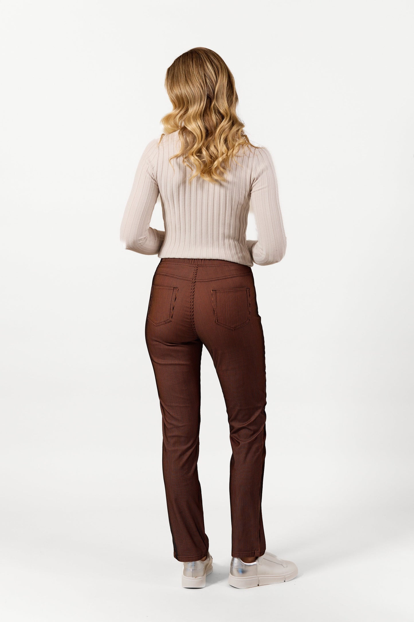 S234 Tiger Velvet - Slim Leg Full Length Pull On
