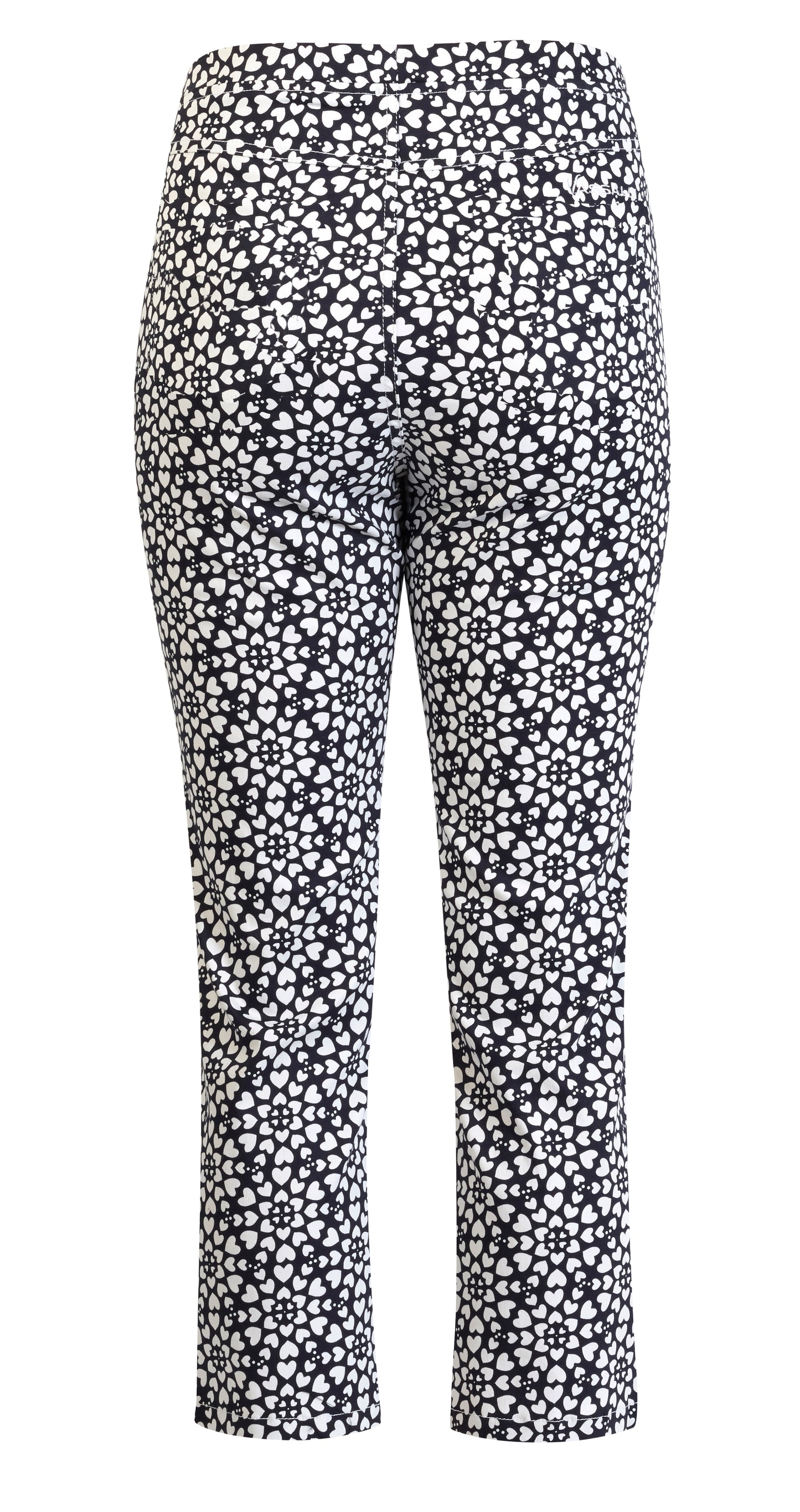 S271LW Hearts - Skinny Leg 7/8 Length Lightweight Pull On - Vassalli