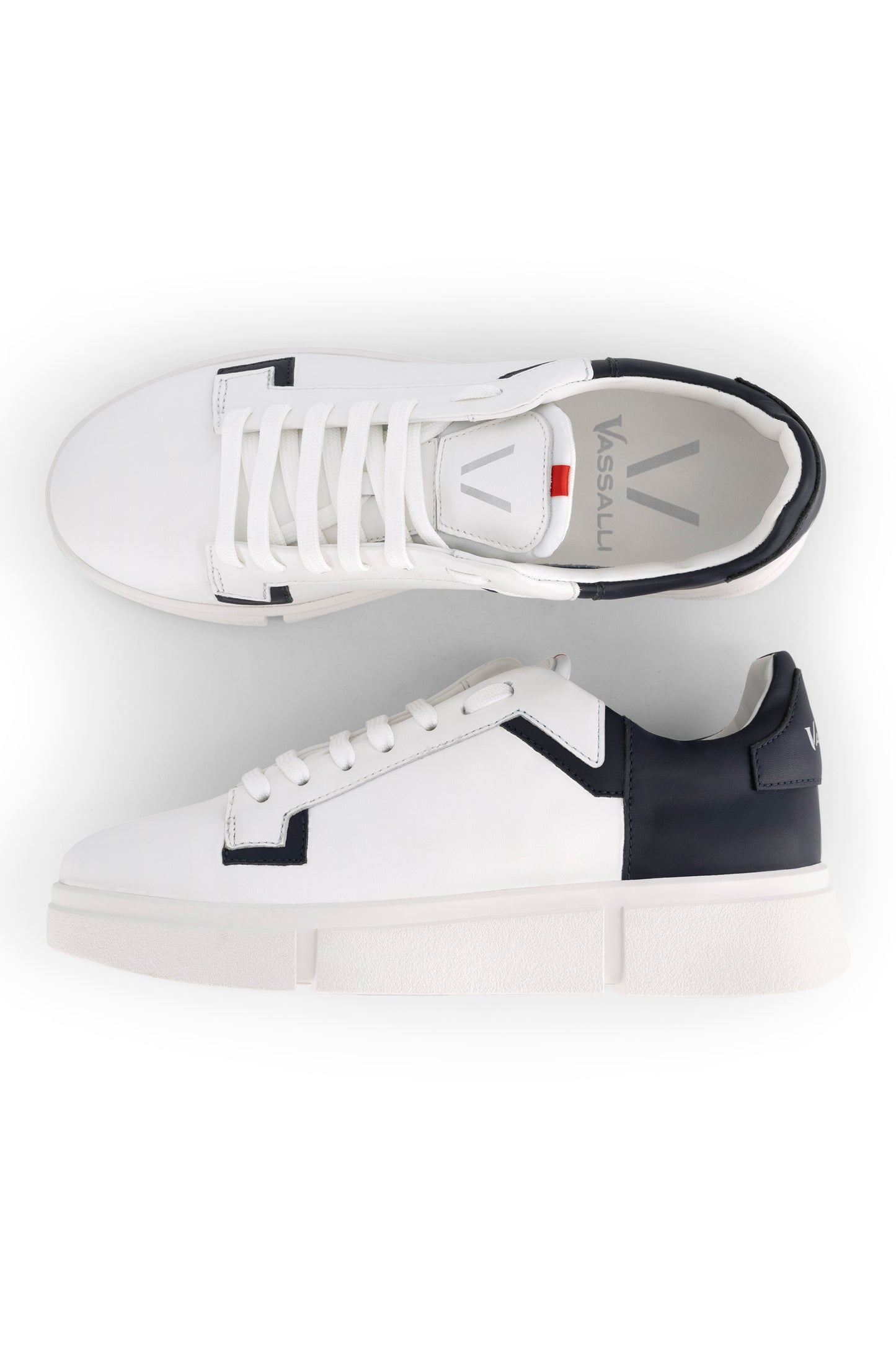 VS-002 White/Navy - Sneaker - Vassalli