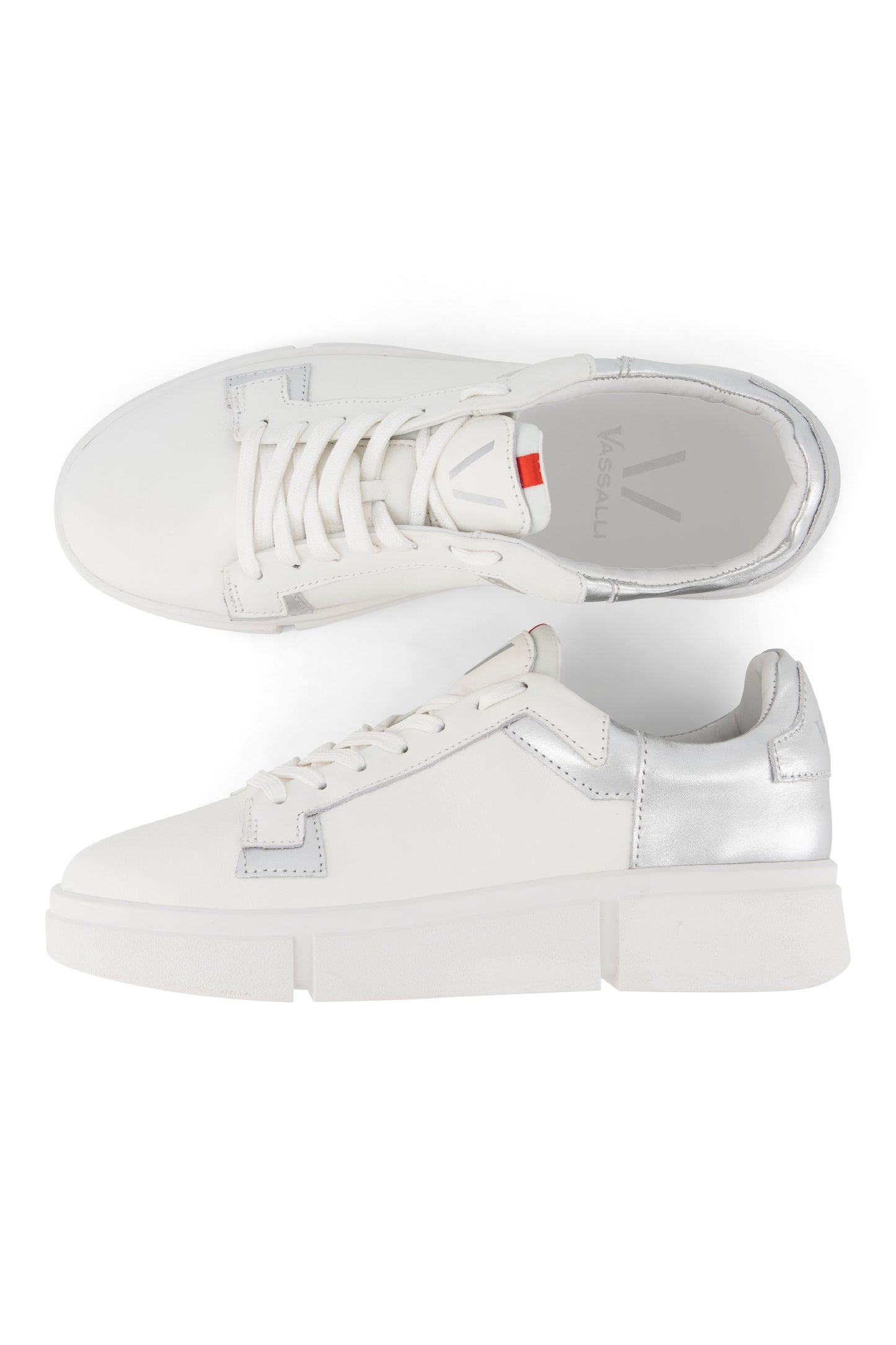 VS-002 White/Silver - Sneaker - Vassalli