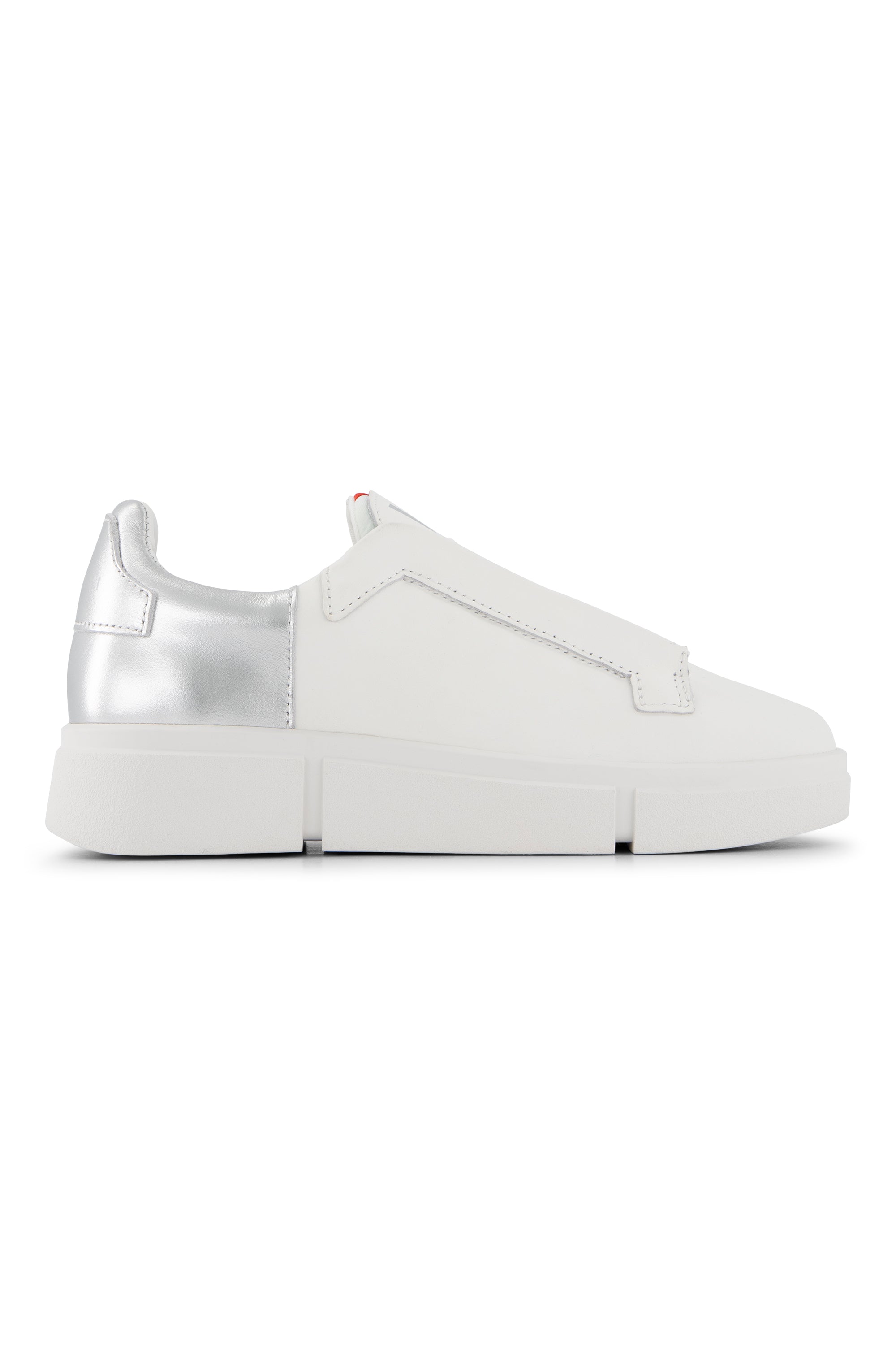 VS-003 White/Silver - Laceless Sneaker - Vassalli
