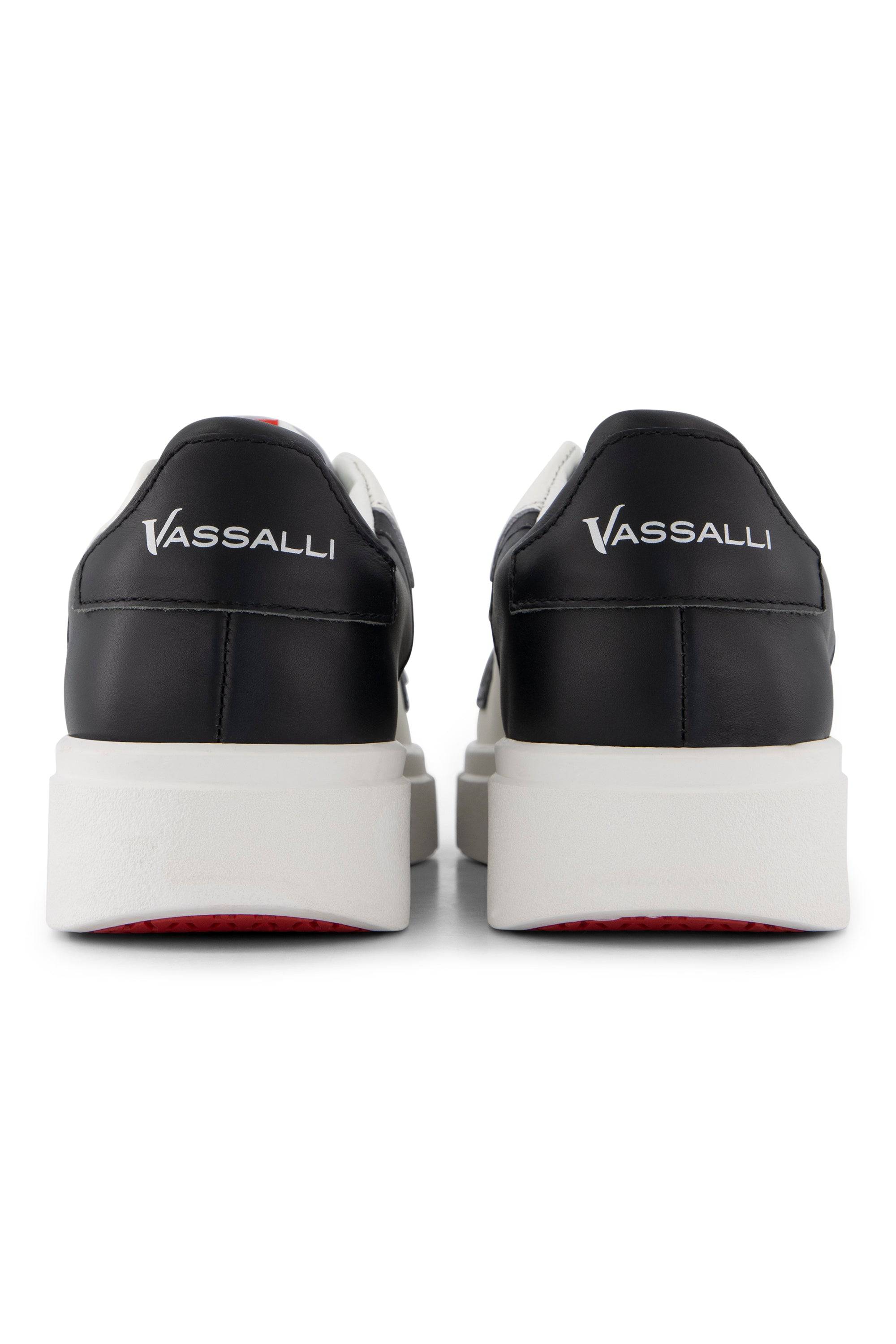 VS-004 White/Black - Laceless Sneaker - Vassalli