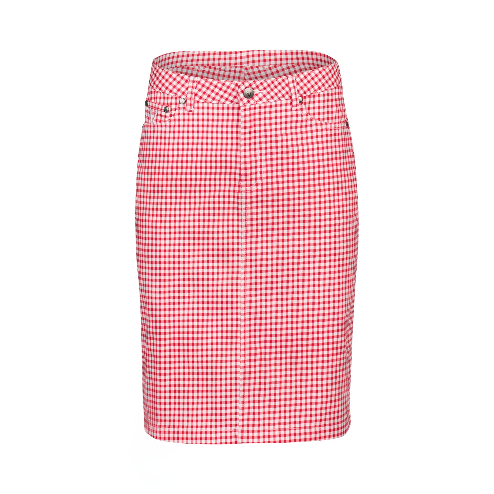 372AV Lightweight Skirt - Red Gingham - Vassalli