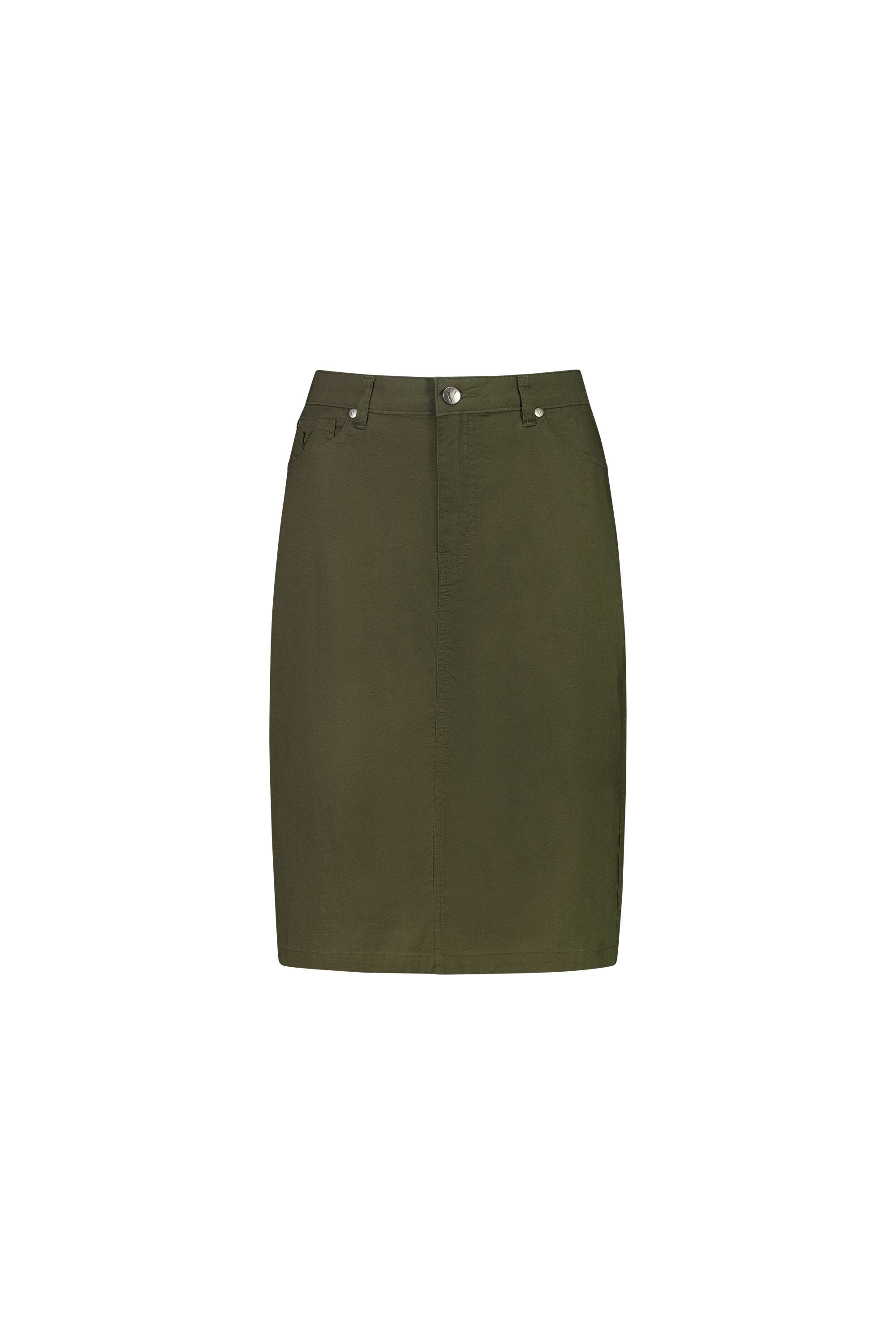 372AVP Poplin Skirt - Khaki - Vassalli