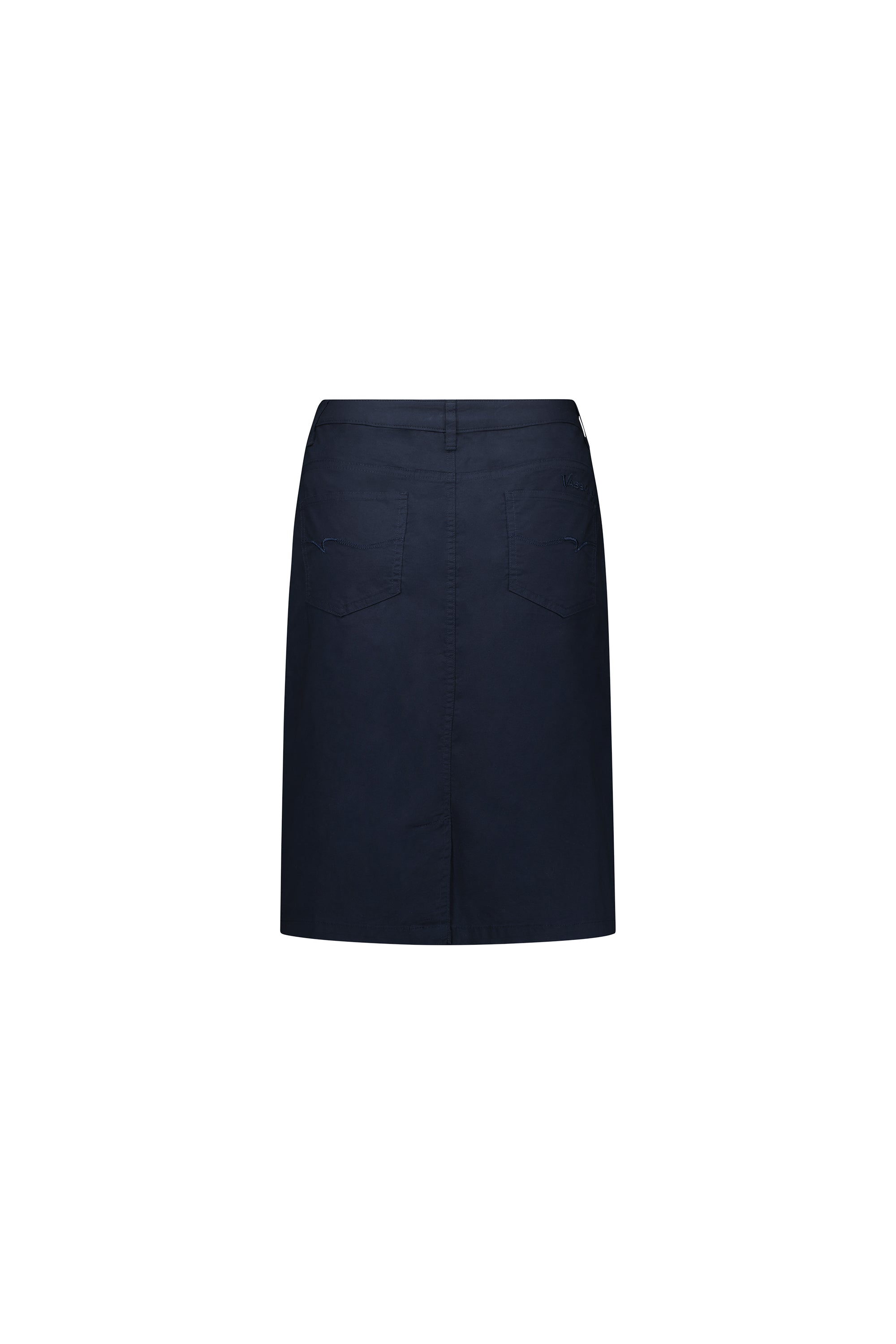 372AVP Poplin Skirt - Navy - Vassalli