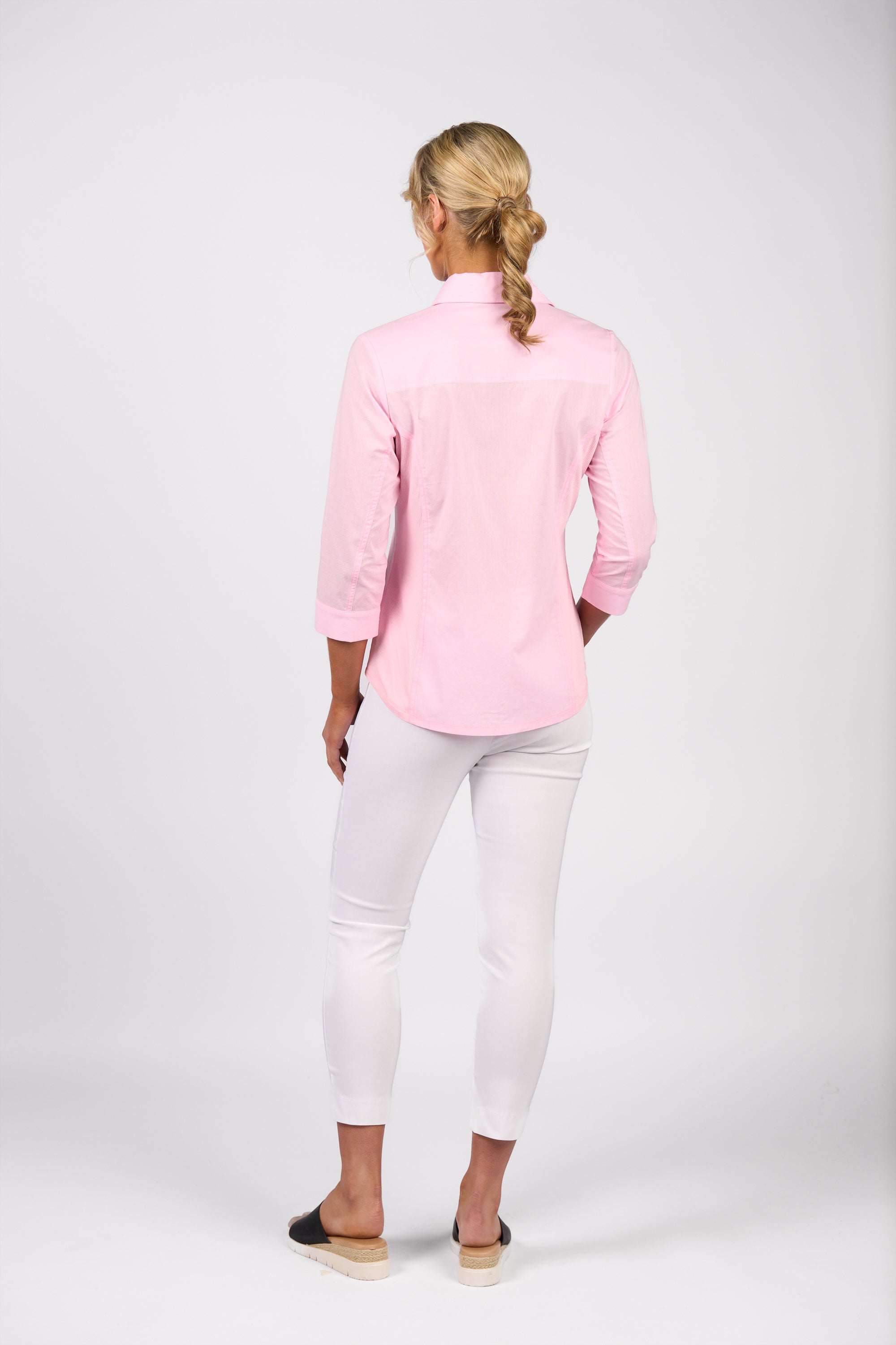 4032 Button Up Shirt - Soft Pink - Vassalli
