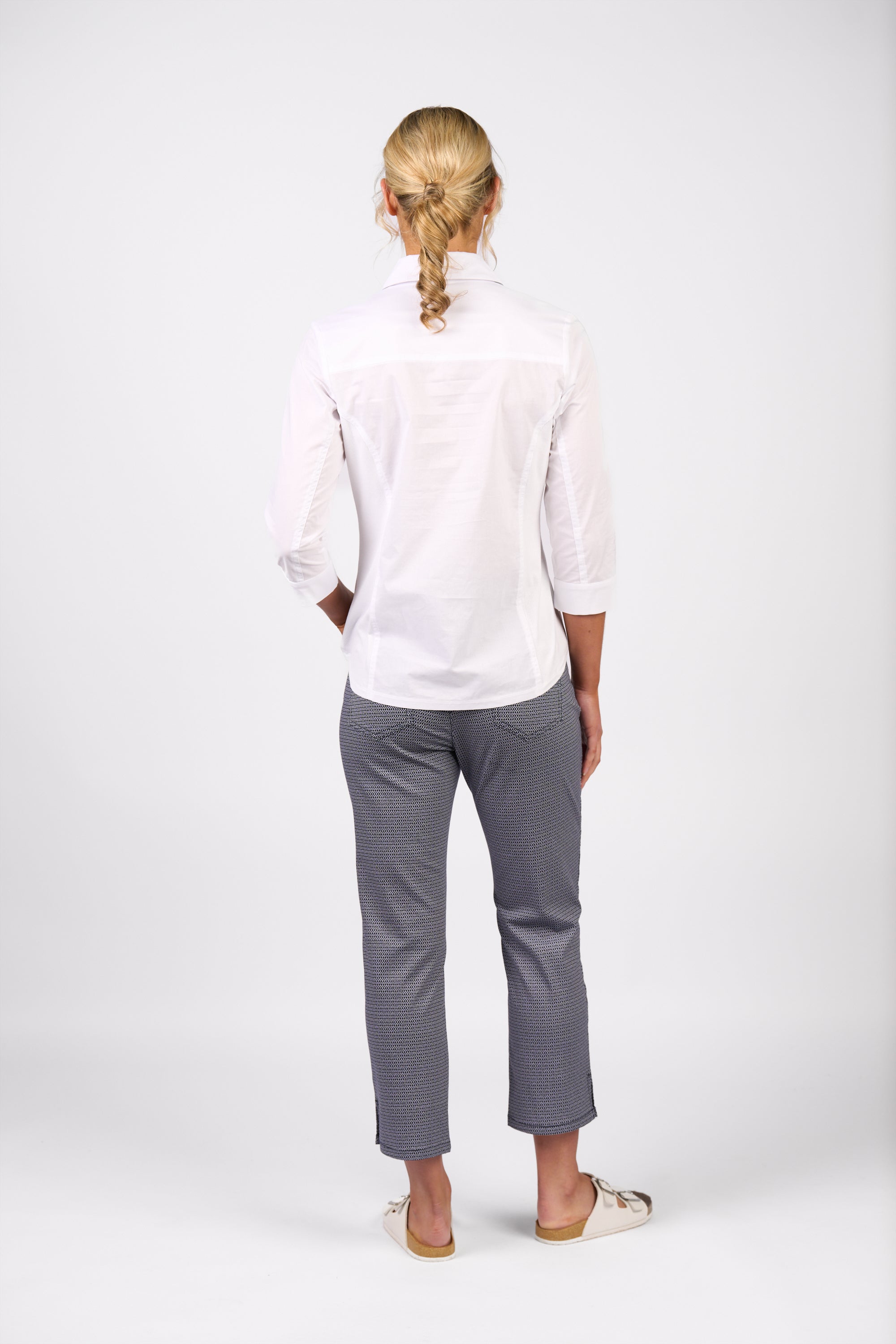 4032 Button Up Shirt - White - Vassalli