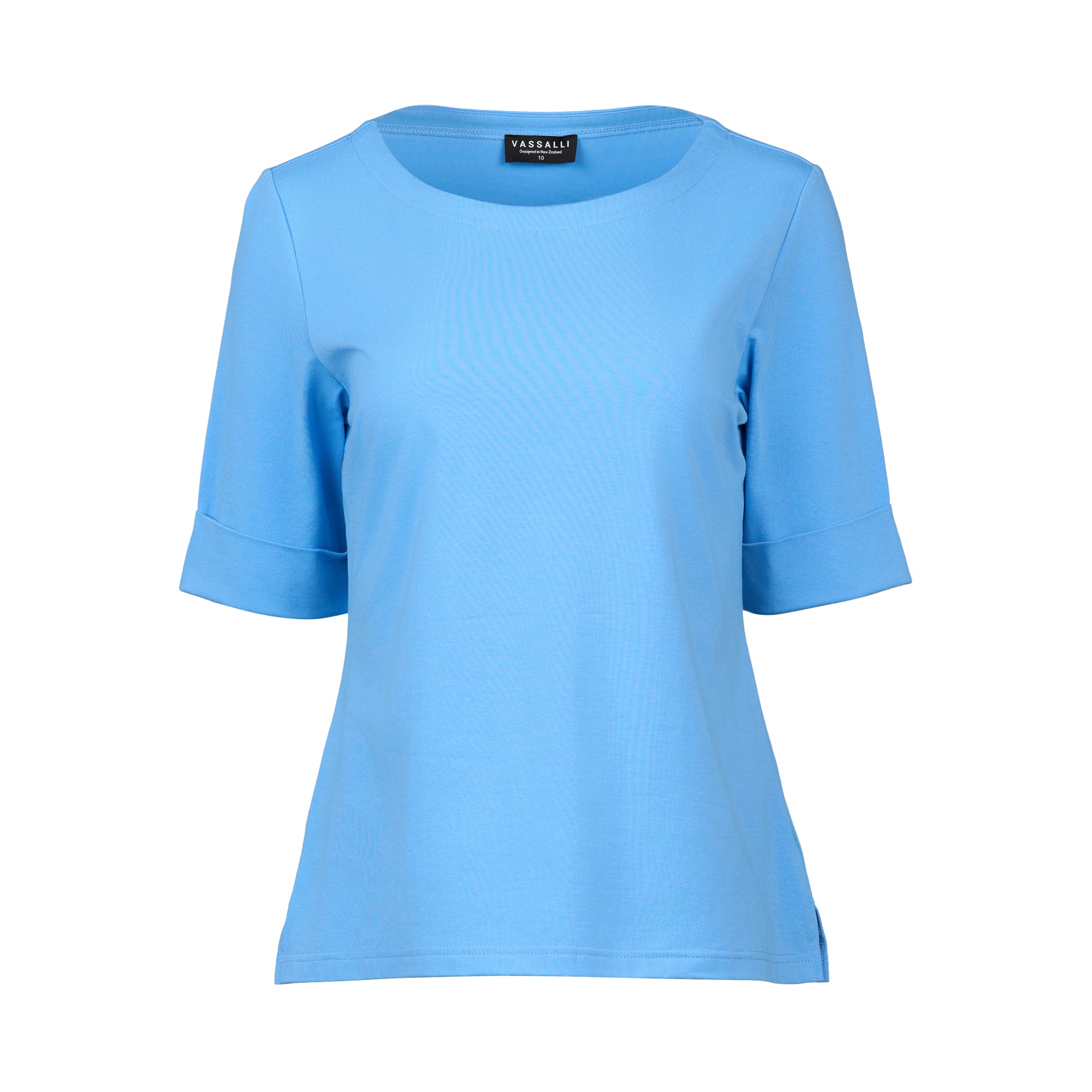 4262 Boat Neck Top - Sky - Vassalli