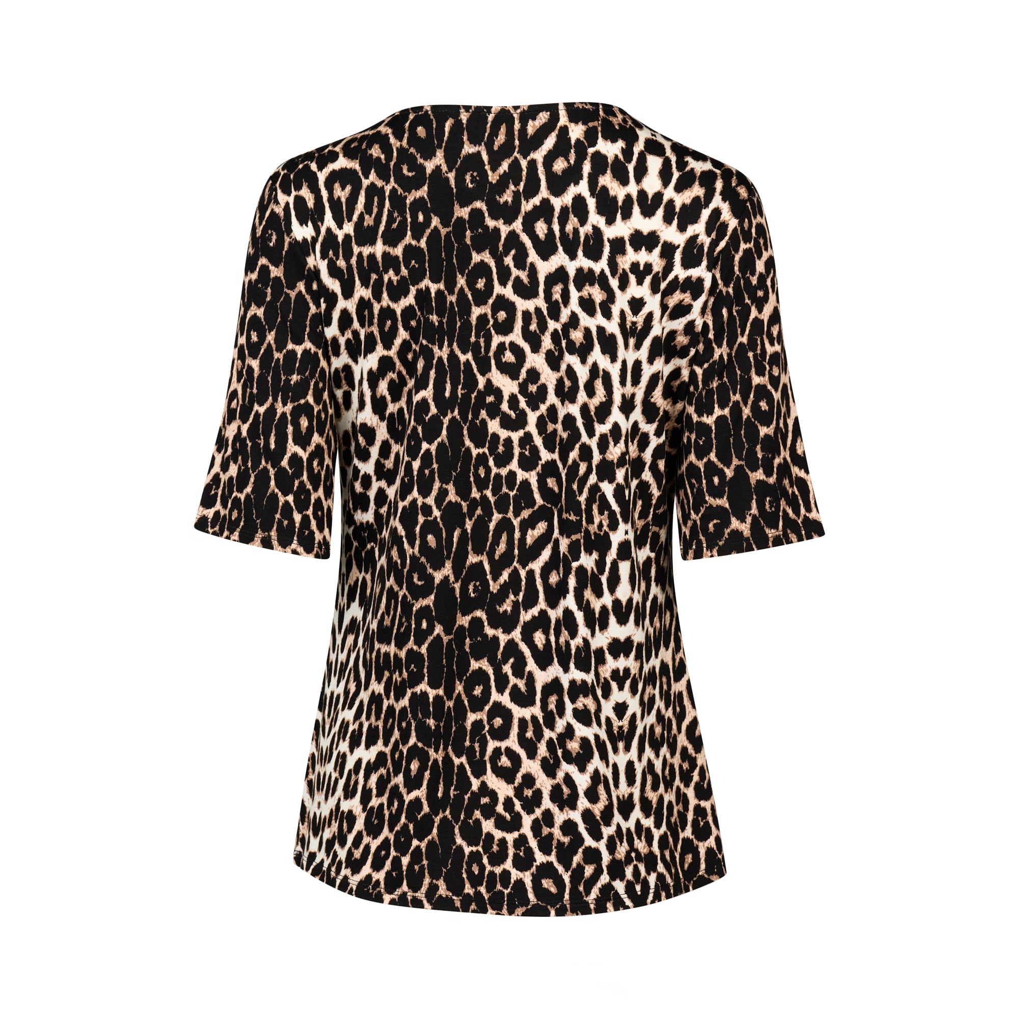 4329 Round Neck Knit Top - Leopard - Vassalli