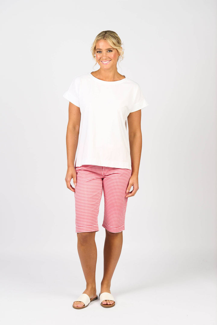 4363 Drop Sleeve Top - White - Vassalli