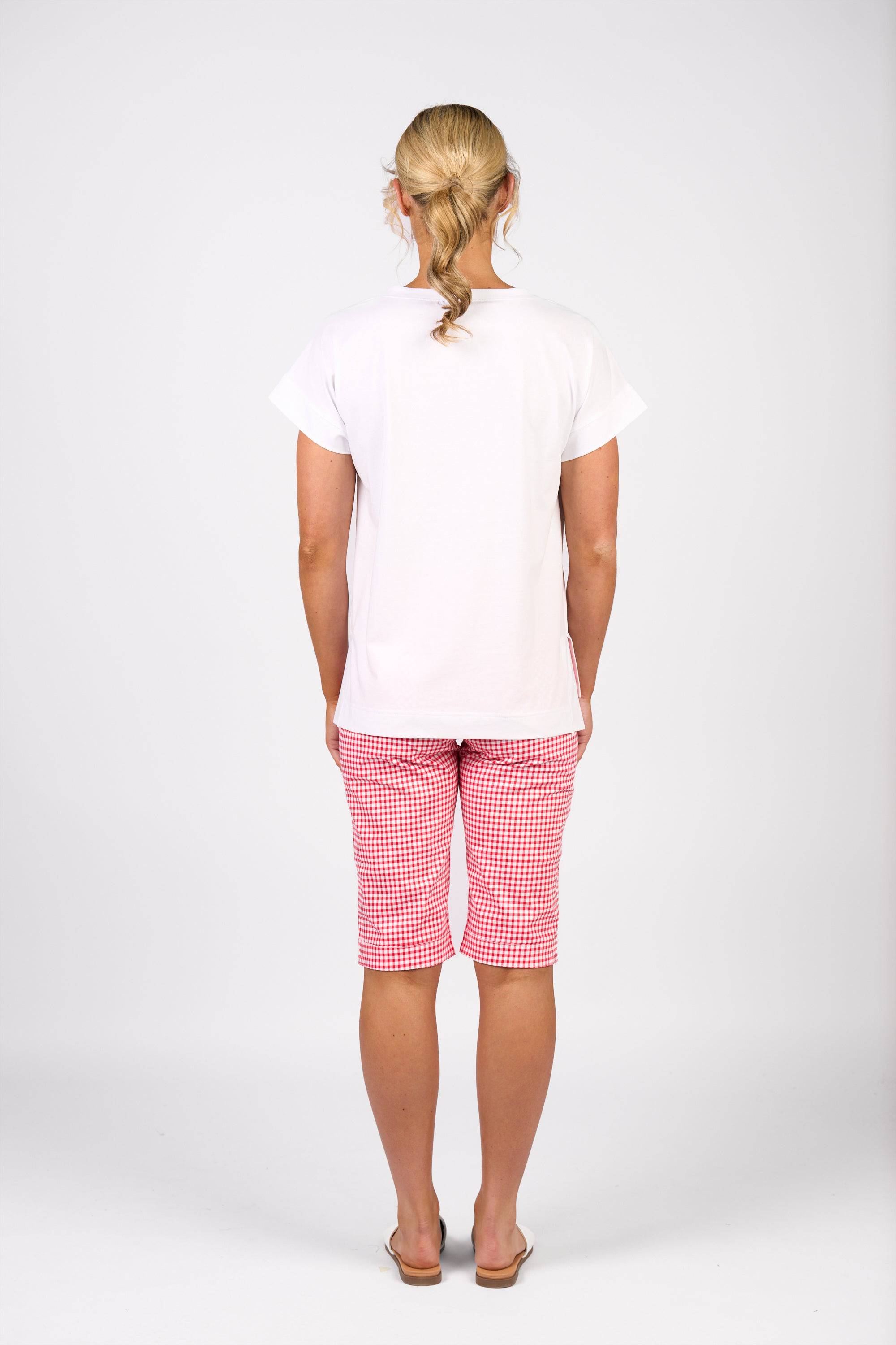 4363 Drop Sleeve Top - White - Vassalli