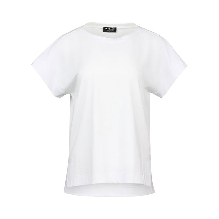 4363 Drop Sleeve Top - White - Vassalli