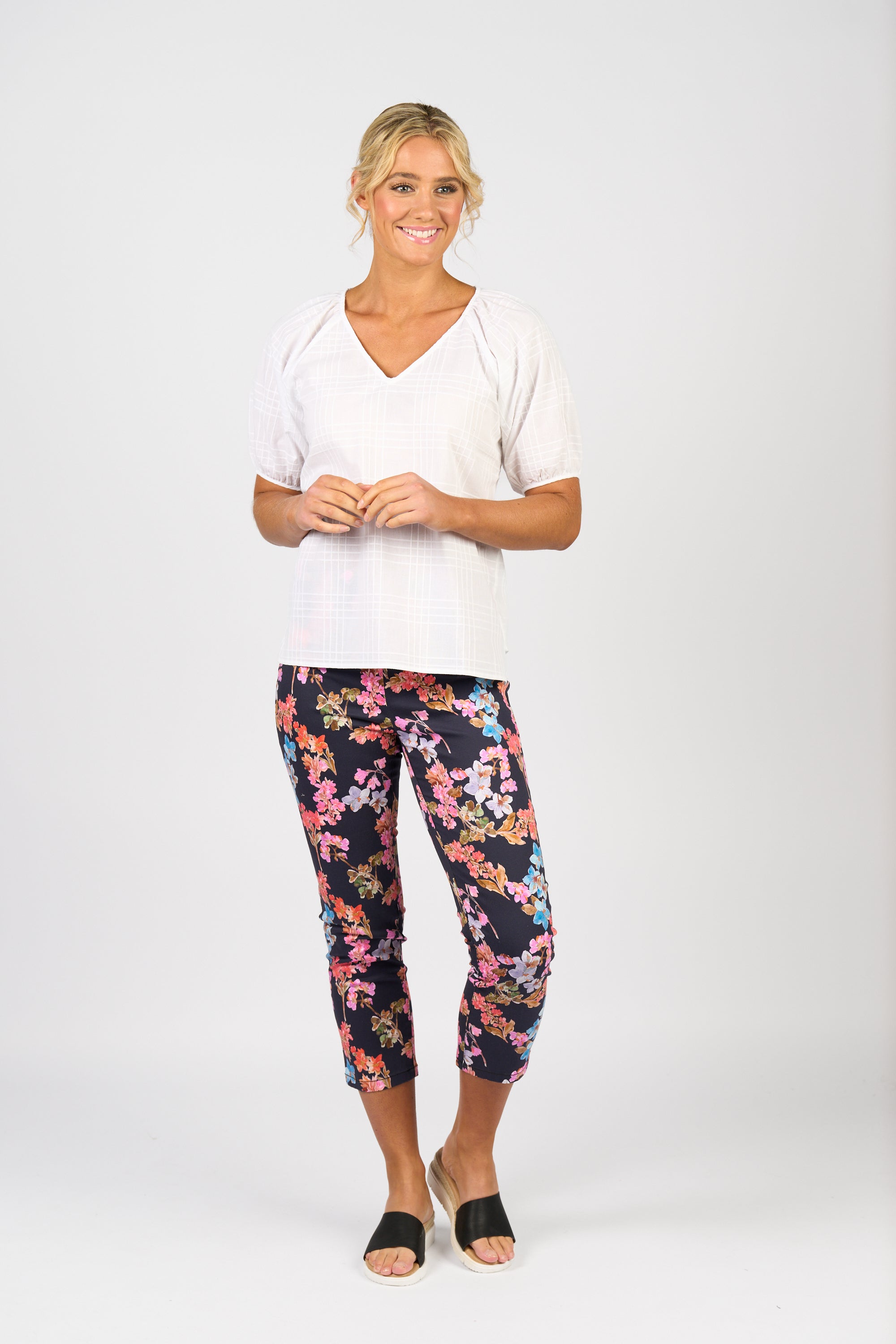 4454 Top - White Check - Vassalli