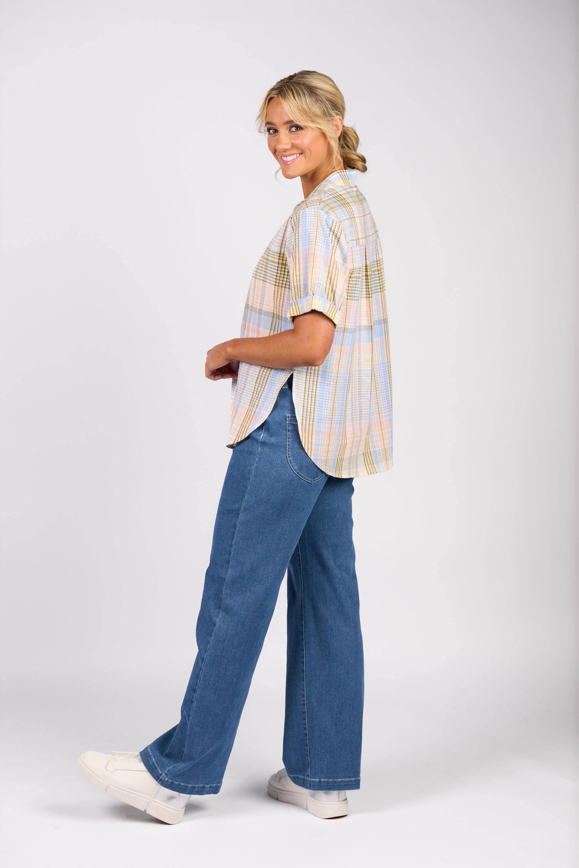 4463 Shirt - Blue Check - Vassalli