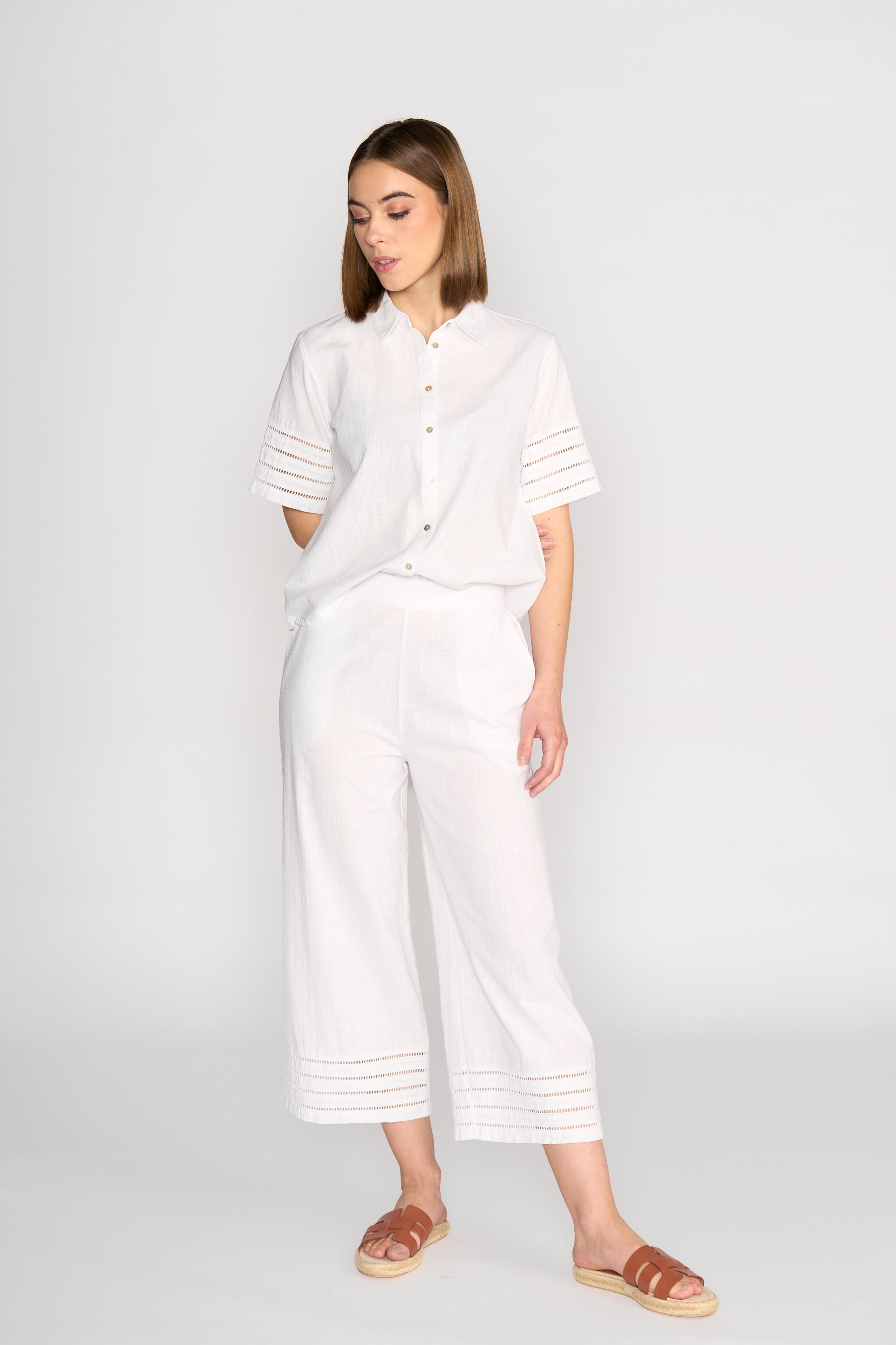 5032 7/8 Pant - White - Vassalli