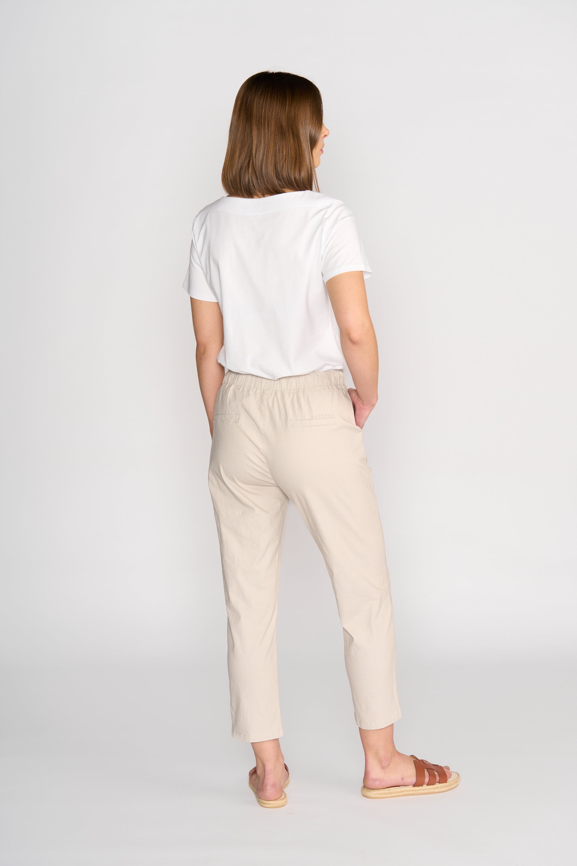 5791A 7/8 Pants - Stone - Vassalli