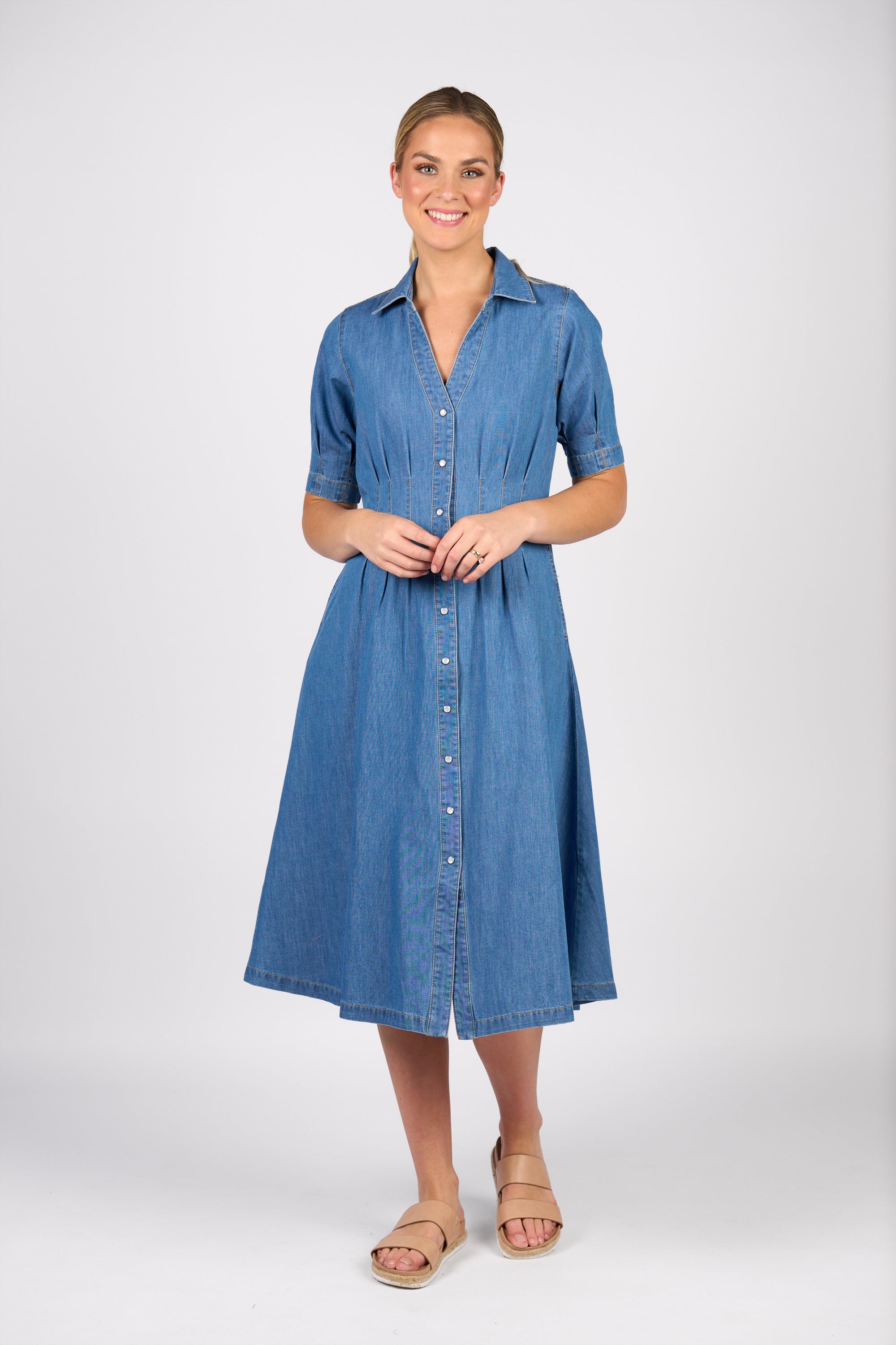 6114 Dress - Mid Wash - Vassalli