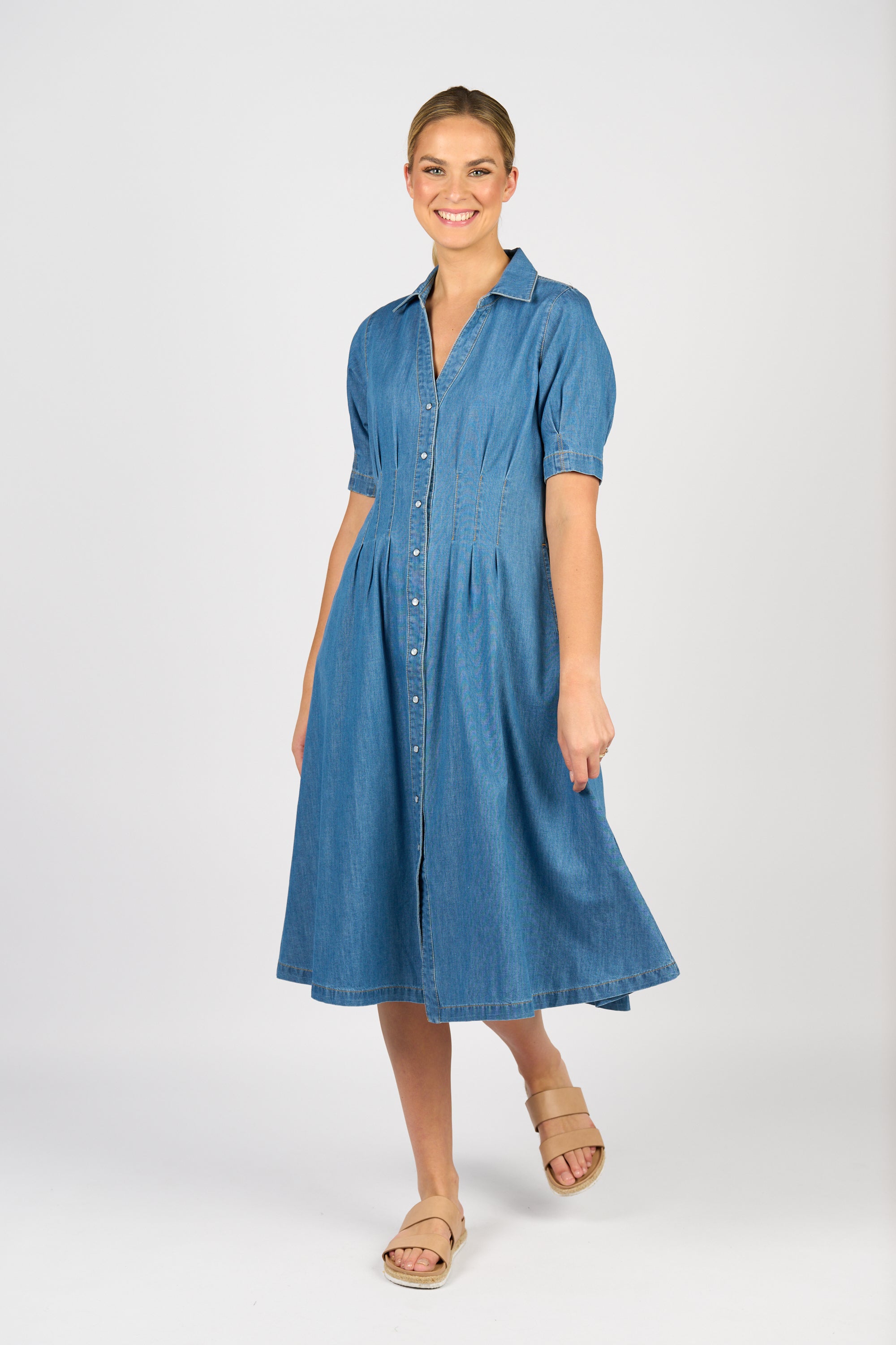 6114 Dress - Mid Wash - Vassalli