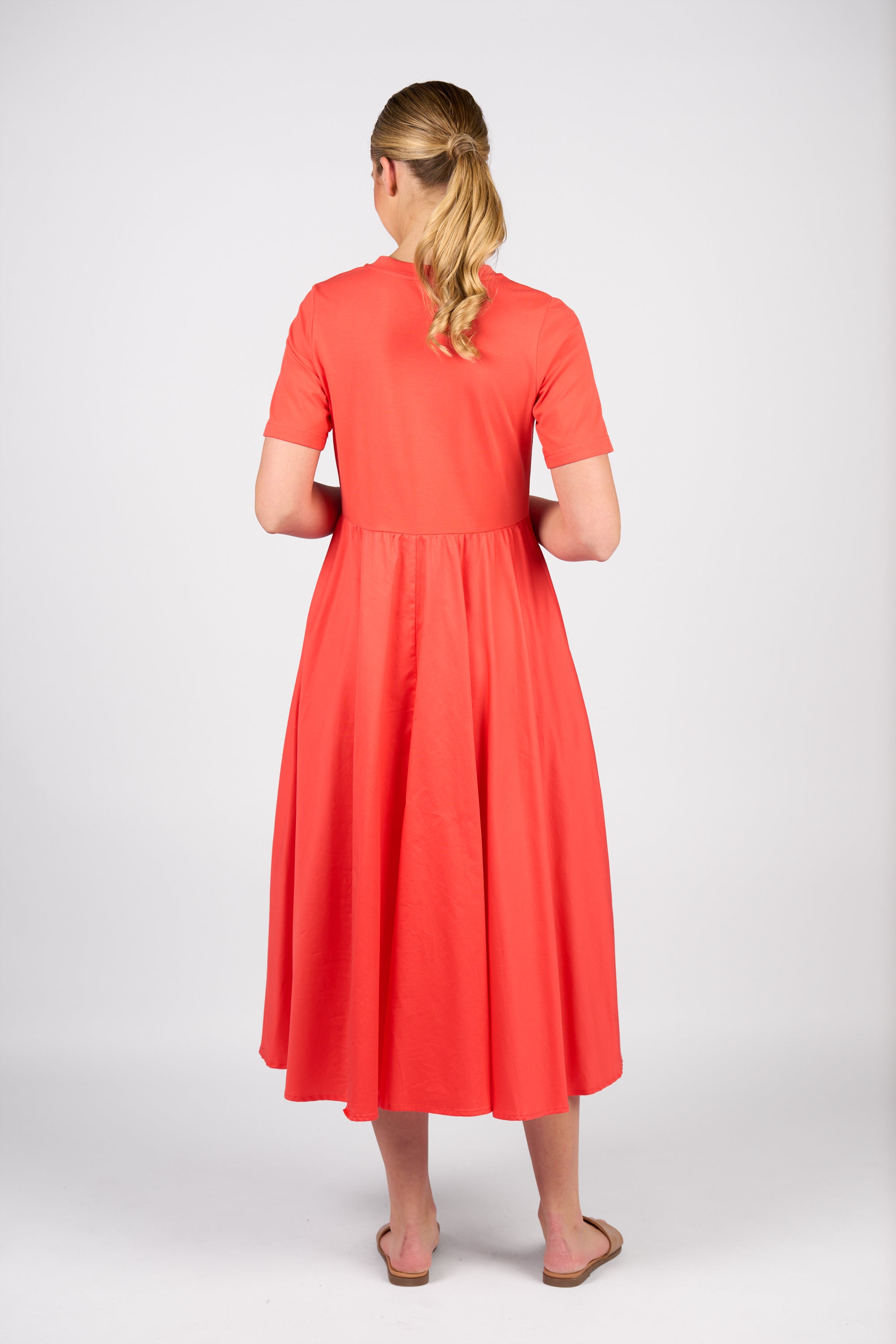 6117 T-Shirt Dress - Aperol - Vassalli