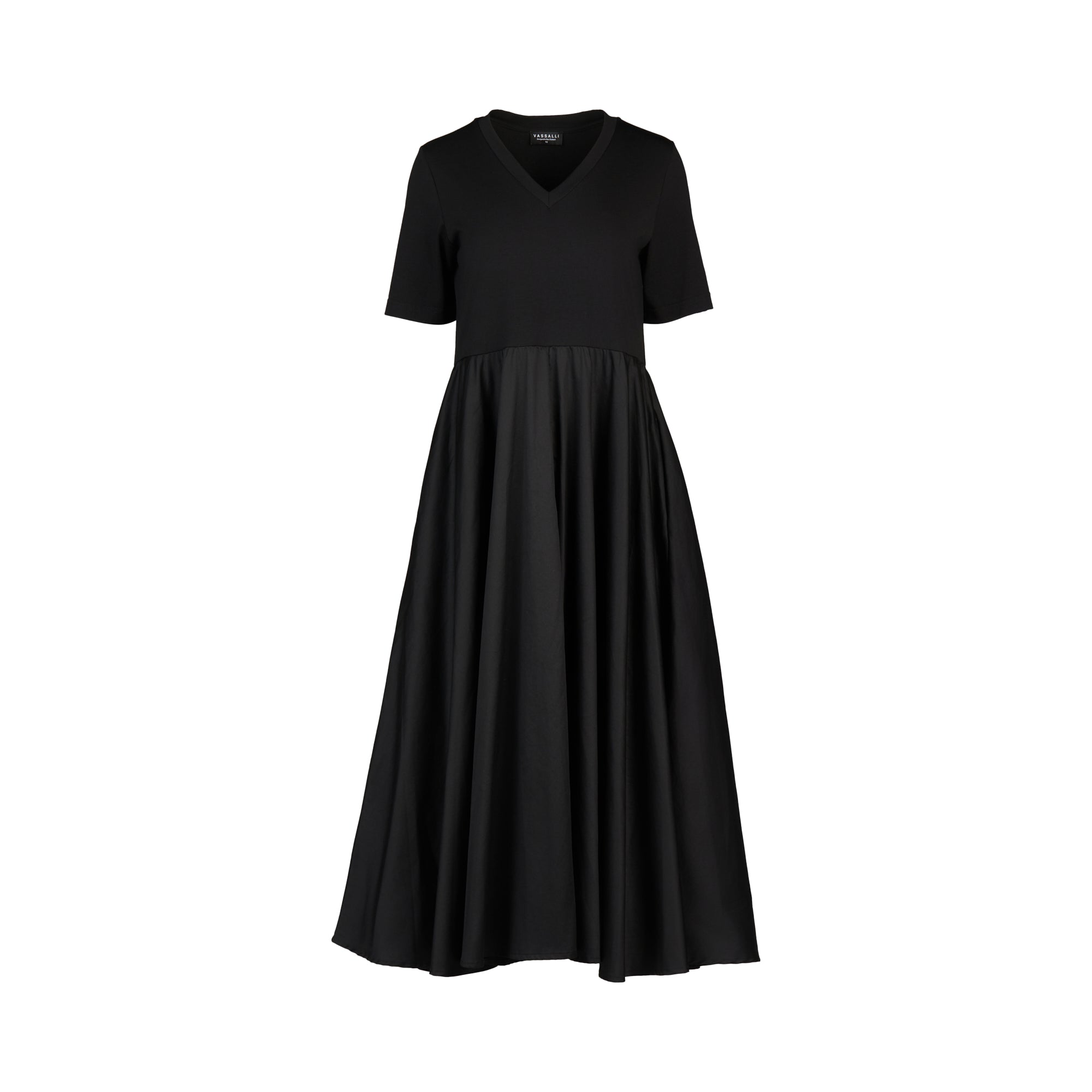 6117 T-Shirt Dress - Black - Vassalli