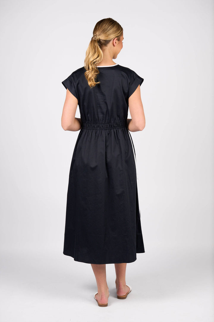 6118 Dress - Ink/White - Vassalli